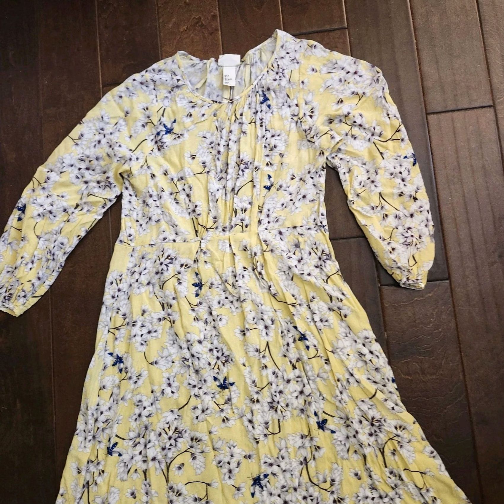 H&M H&M Dress Womens Floral Yellow Bohemian Long Sleeve Mini Pullover Size S / US 4 / IT 40 - 5 Thumbnail