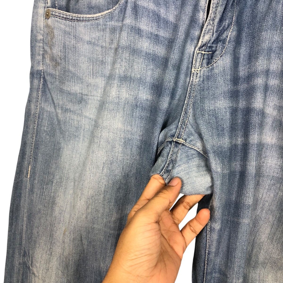 Beams Plus 📌Vintage Denim Jeans Biker Beams Heart Issey Miyake Size 34" / US 12 / IT 48 - 17 Thumbnail