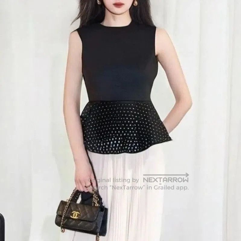 Dior Dior Women's Black Wool Short Sleeve Top . Size S / US 4 / IT 40 - 1 Thumbnail