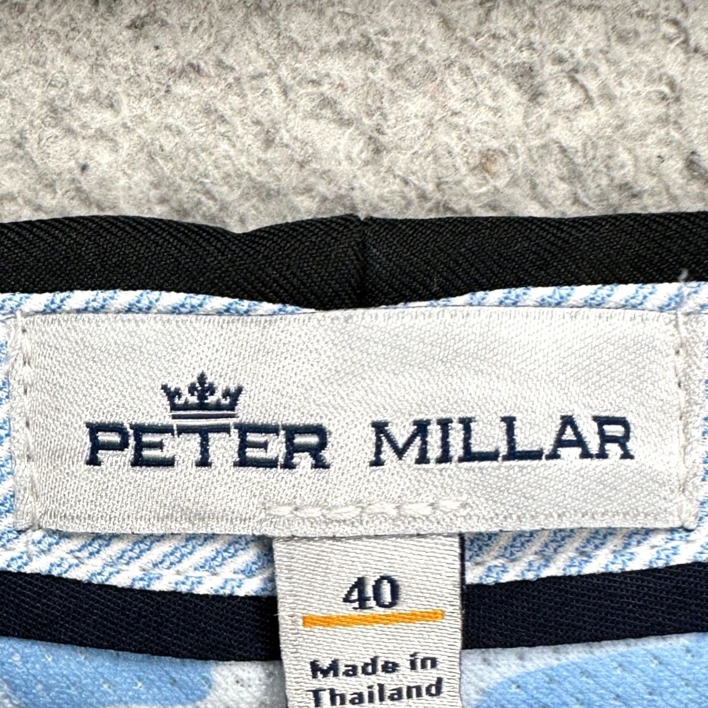 Peter Millar VINTAGE Peter Millar Mens Chino Golf Shorts 40 Black Performance Tech Flat Front Pocket Size US 40 / EU 56 - 3 Thumbnail