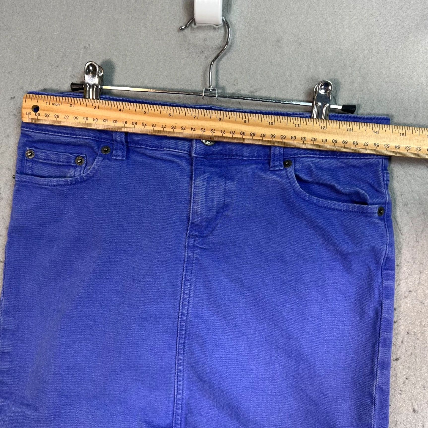 J.Crew J.CREW Skirt Denim Mini Purple Stretch Cotton Blend Womens 2 Small Adult Short Powder Purple Womens Size 26" / US 2 / IT 38 - 5 Thumbnail