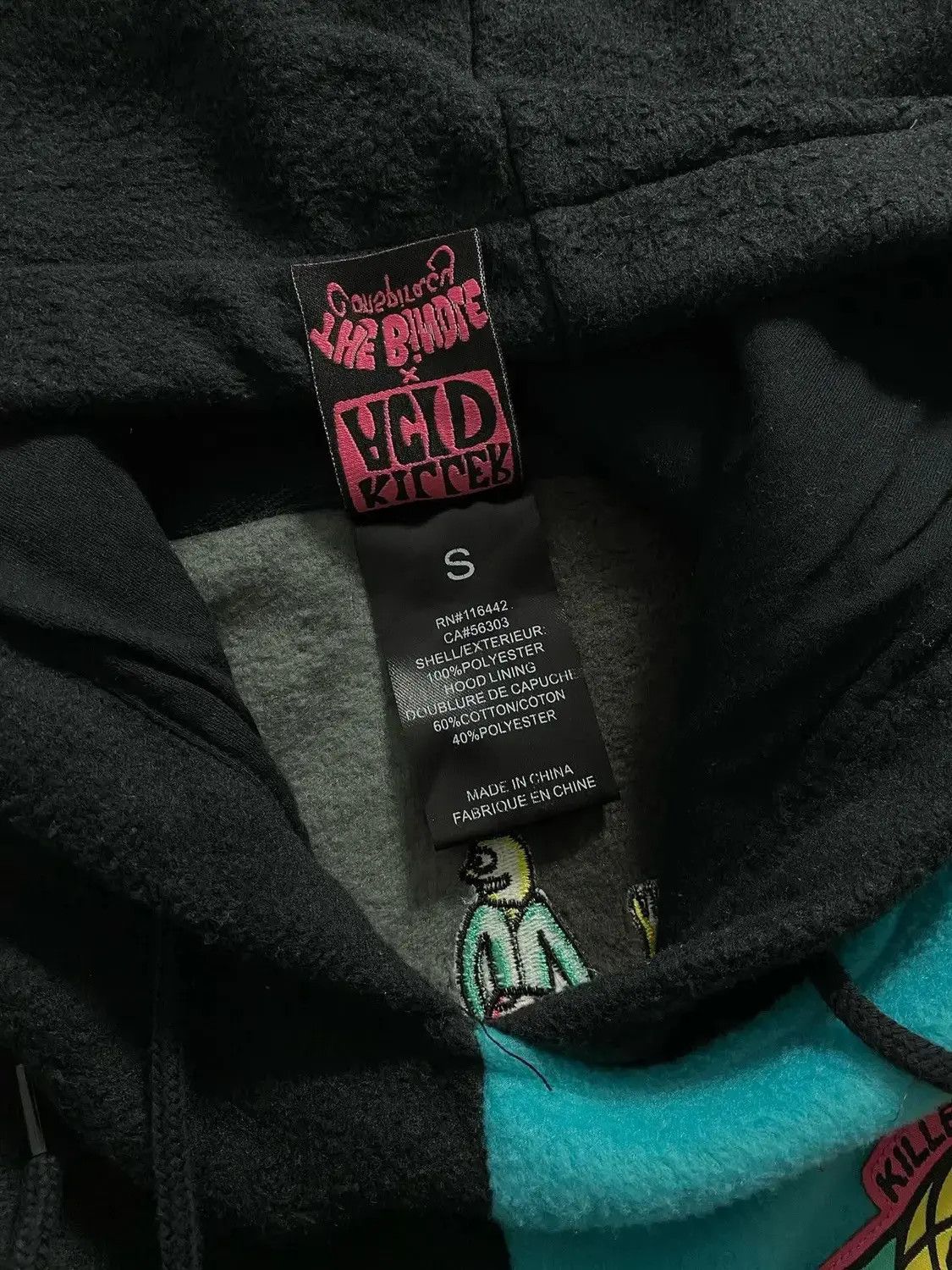 Japanese Brand KILLER ACID x THE BINDLE FLEECE HOODIE Size US S / EU 44-46 / 1 - 8 Thumbnail