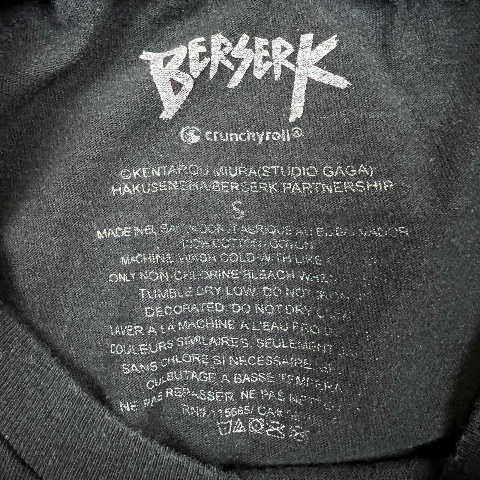 Anime Berserk T Shirt The Black Swordsman Anime Short Sleeve Tee Size US S / EU 44-46 / 1 - 4 Thumbnail