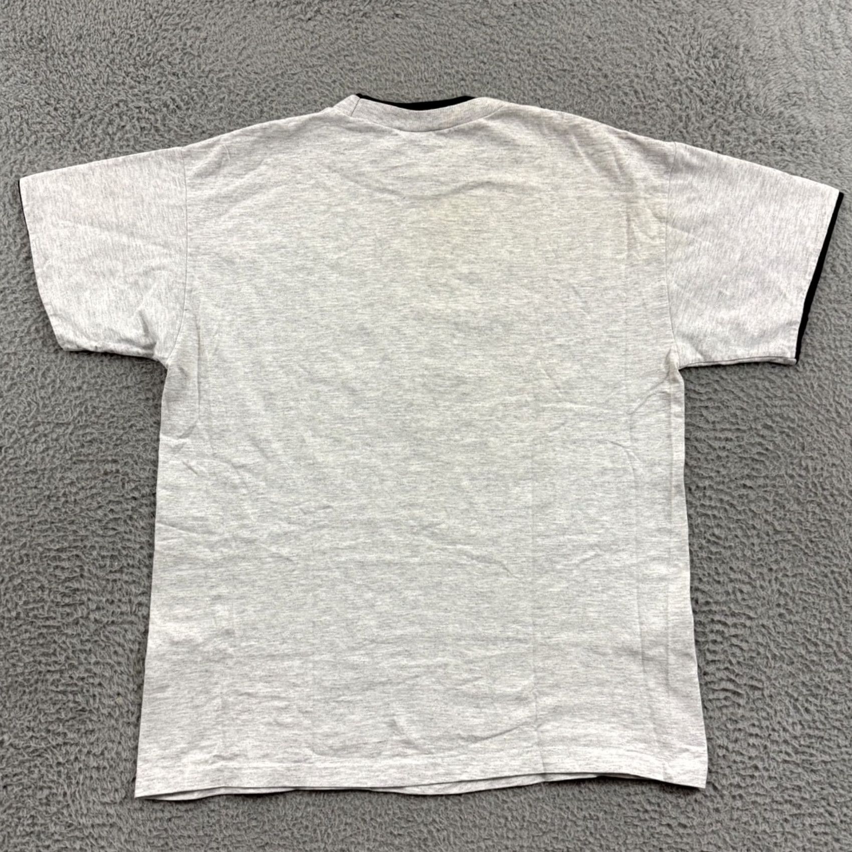 Anvil VINTAGE Coca Cola Shirt Mens Large Gray 1990s USA Anvil Knit Cotton Short Sleeve Crew Neck Logo Baseball Pop Adventure Time Mens Shirts Size US L / EU 52-54 / 3 - 6 Thumbnail