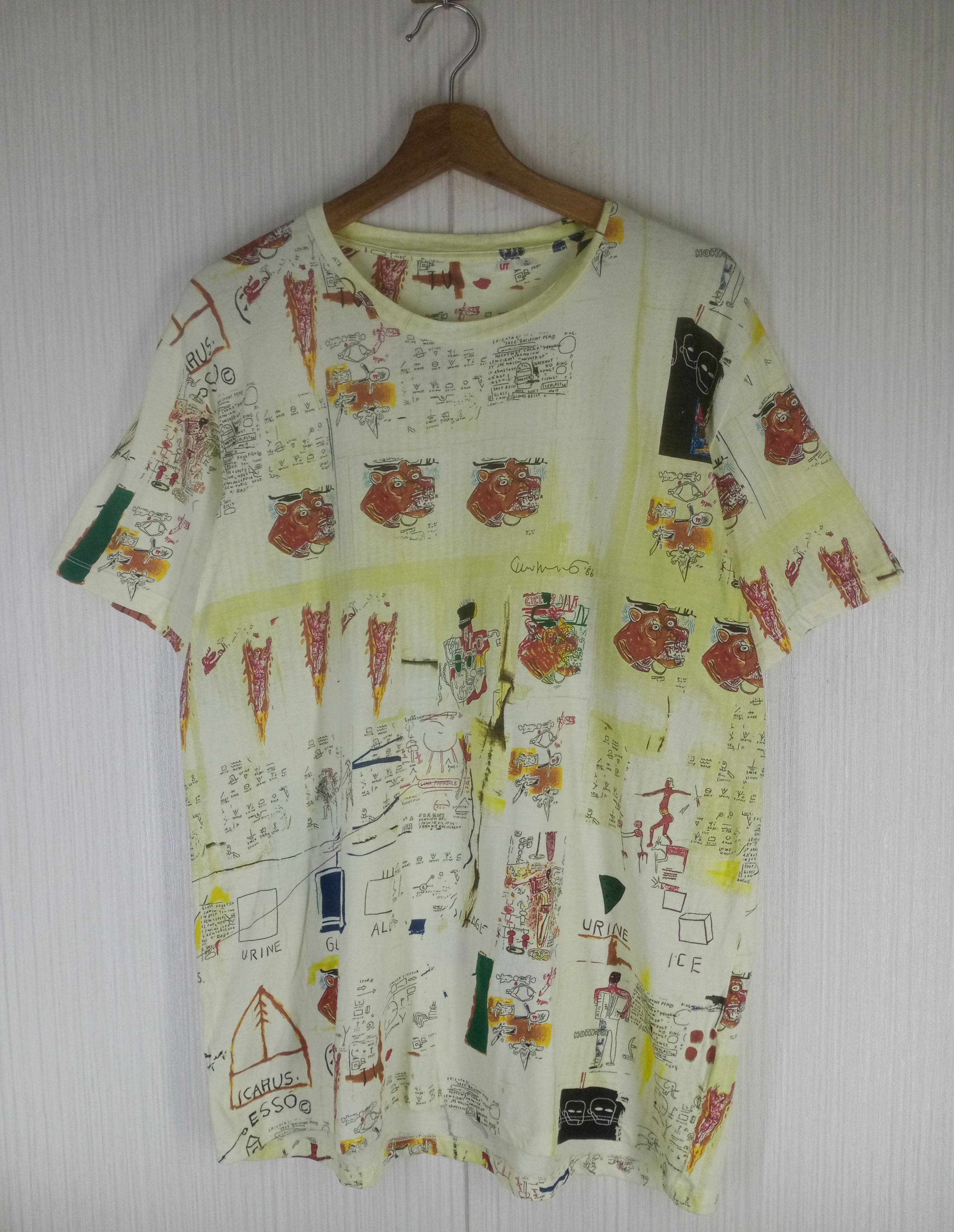Jean-Michel Basquiat Rare Jean Michael Basquiat Full Print Art Tshirt Size US L / EU 52-54 / 3 - 1 Thumbnail