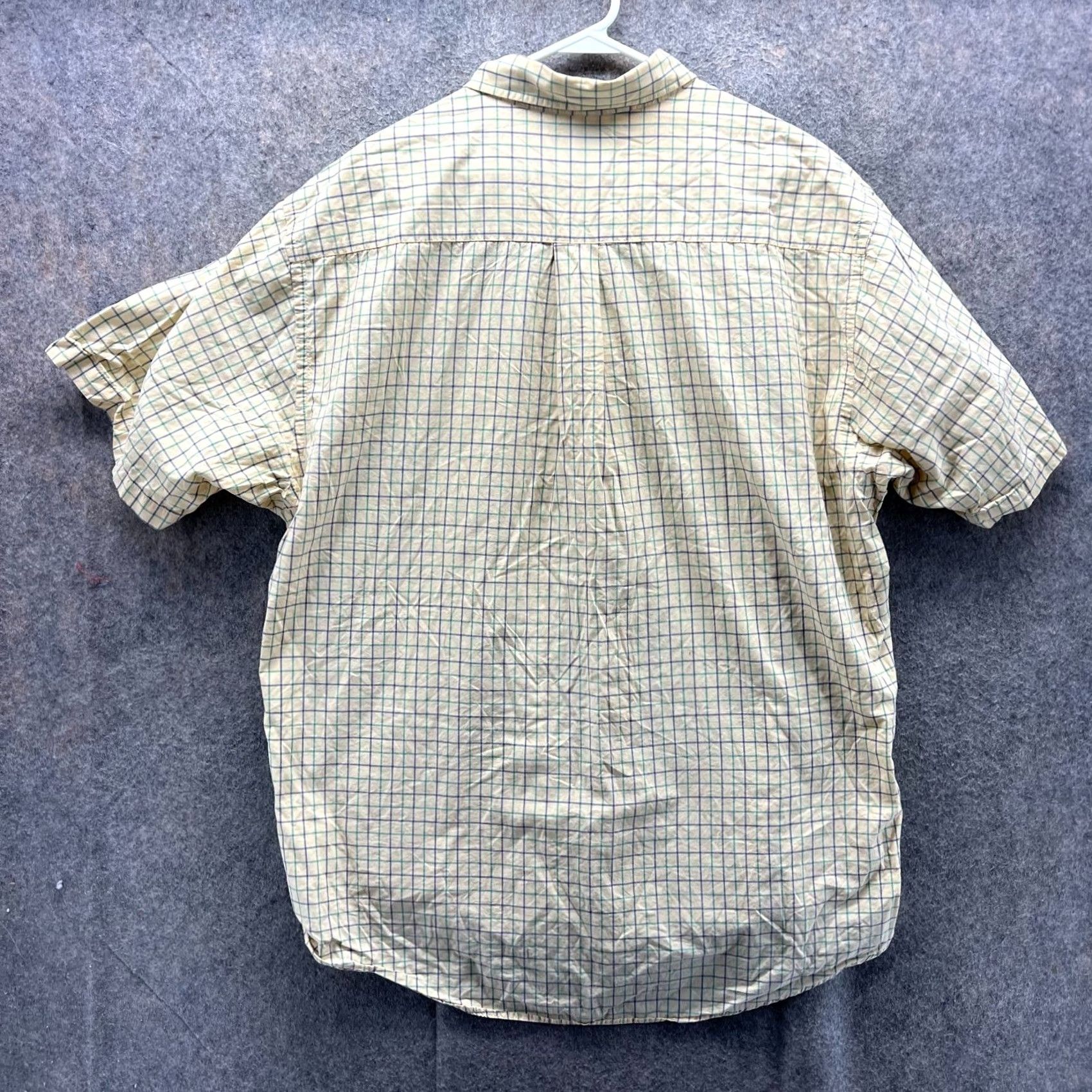 Brooks Brothers Brooks Brothers Sport Shirt Men XL Yellow Plaid Button-Down Cotton Windowpane Size US XL / EU 56 / 4 - 2 Thumbnail