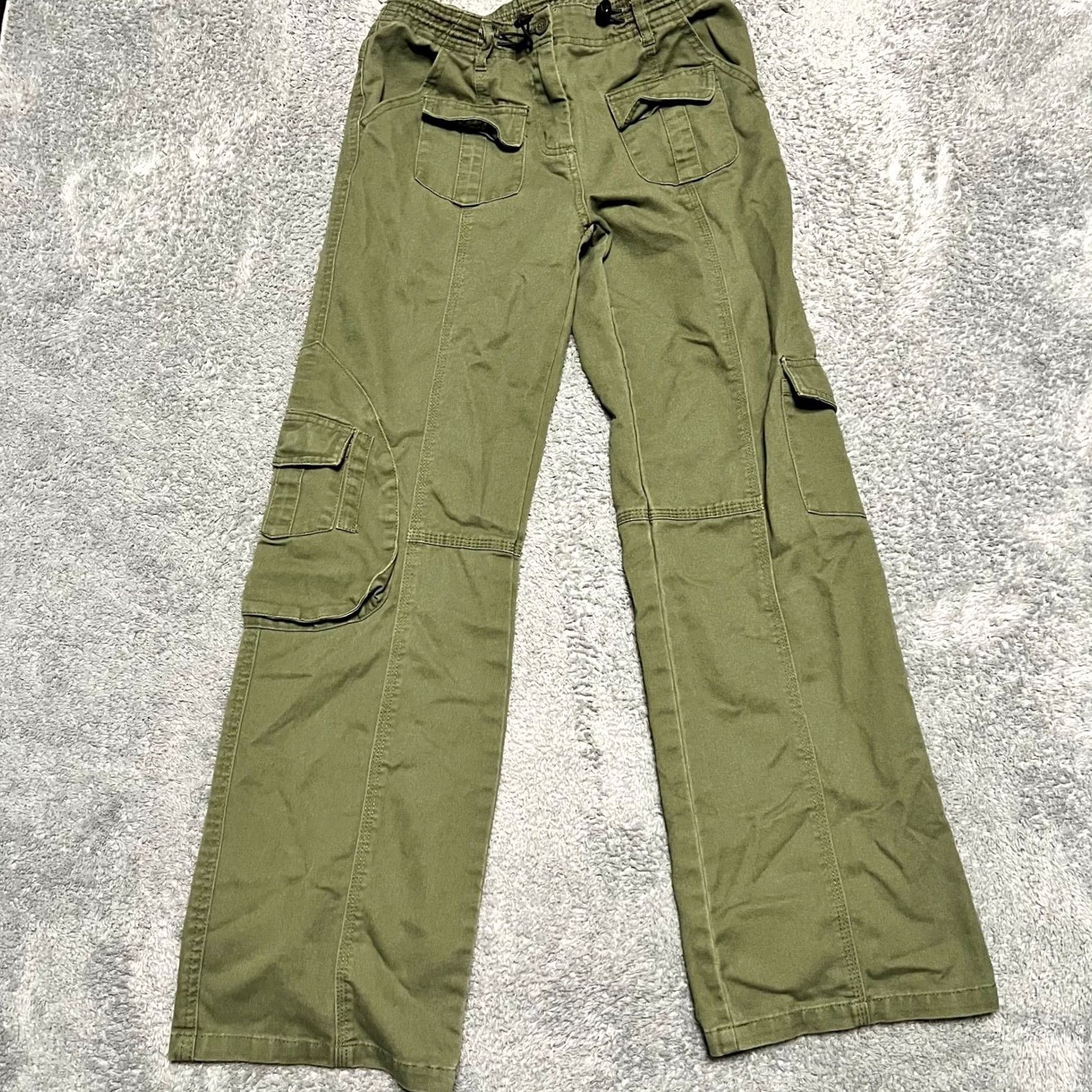 Brandy Melville Brandy Melville Pants Womens OS GRN Cargo Military Utility Straight Cotton Blend OS Regular Green 27x30 Mens? Size 42" / US 20 - 2 Thumbnail
