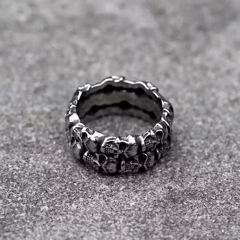 Jewelry × Vintage Unique Skull ring punk Size ONE SIZE - 4 Thumbnail