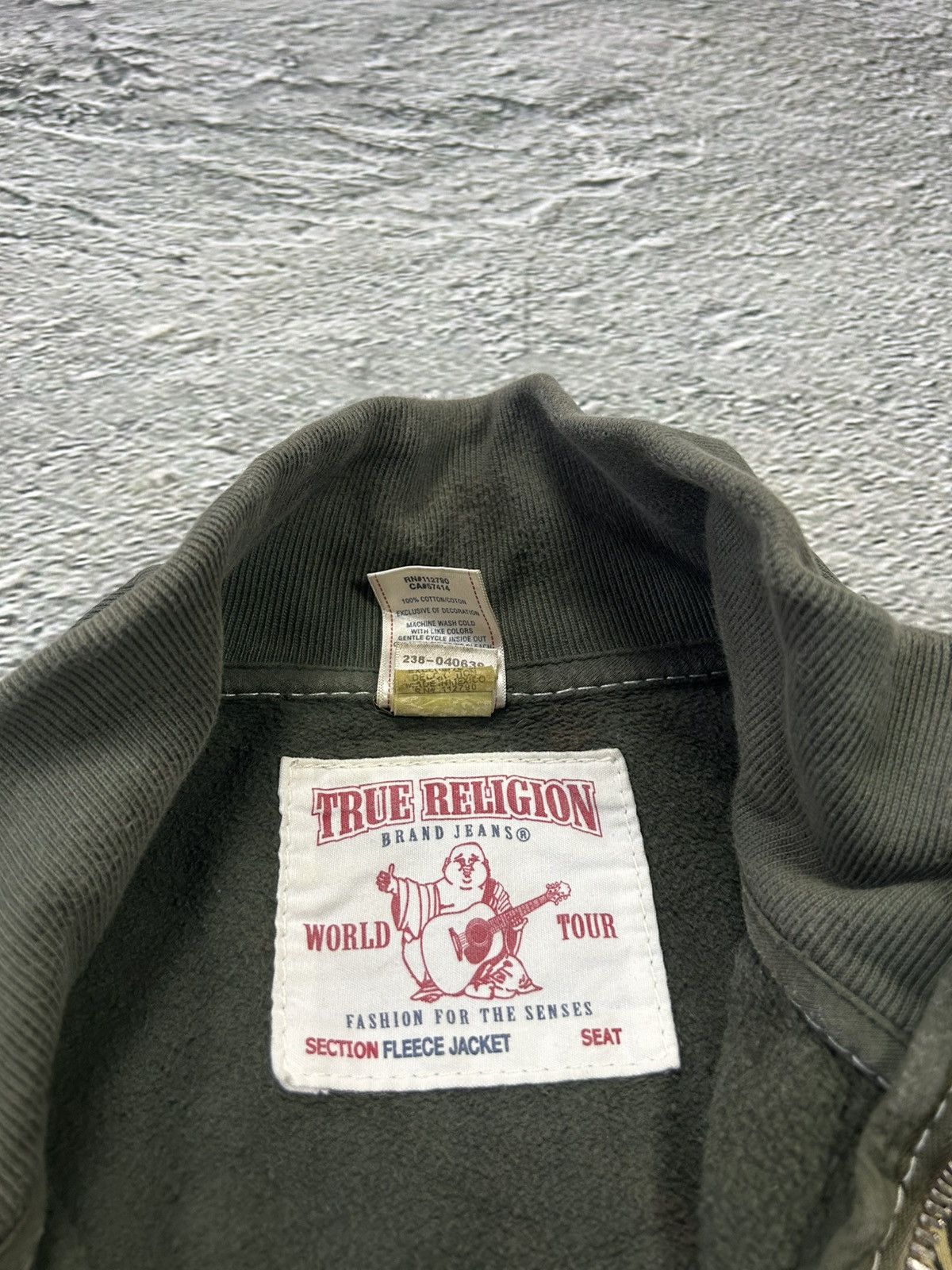 True Religion × Vintage True Religion zip sweatshirt khaki big logo vintage Size US XXL / EU 58 / 5 - 3 Thumbnail