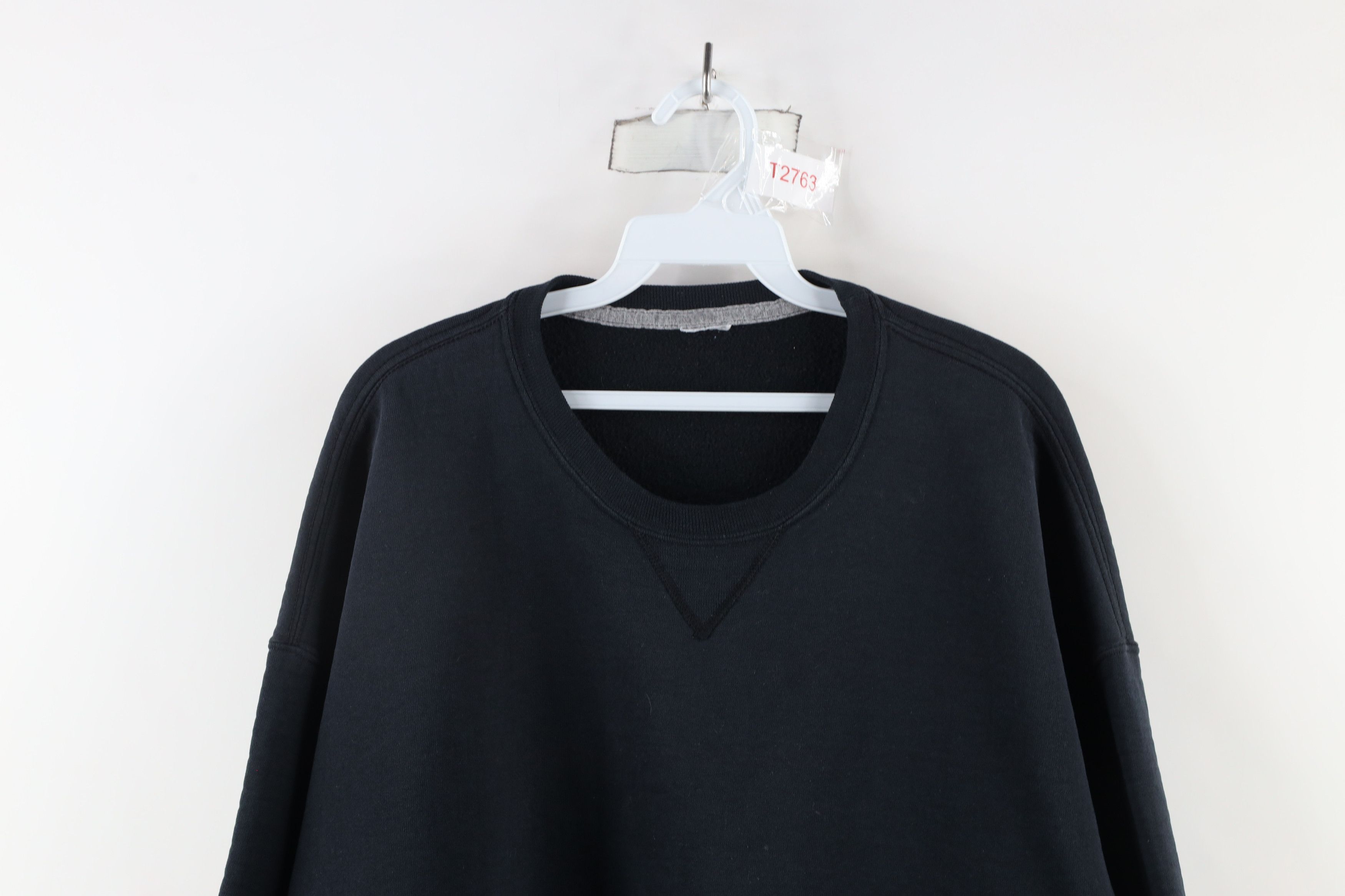 Russell Athletic × Vintage Vintage Russell Athletic Blank Crewneck Sweatshirt Black Size US XXL / EU 58 / 5 - 2 Thumbnail