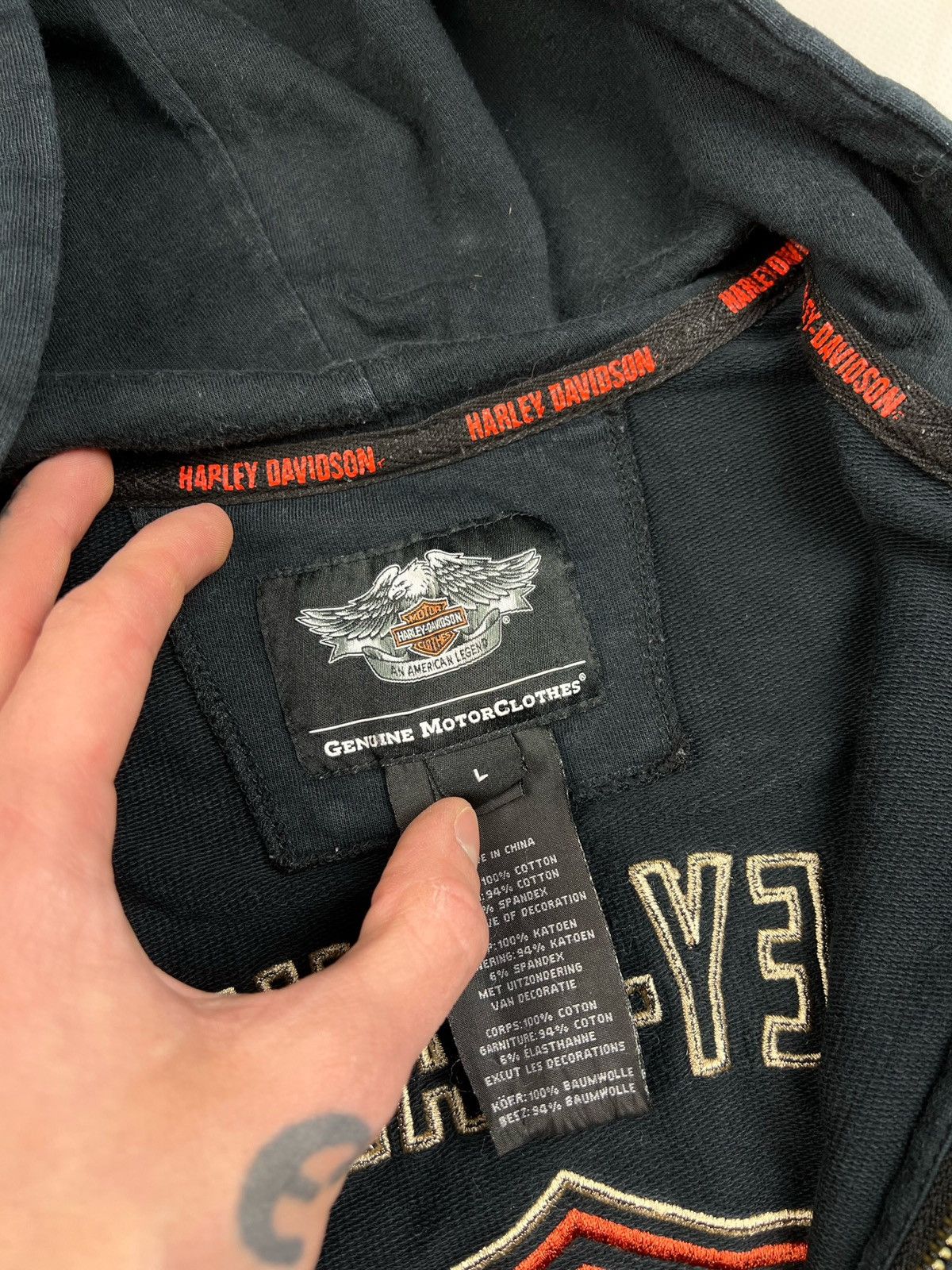Harley Davidson Harley Davidson big print zip hoodie vintage Size US L / EU 52-54 / 3 - 8 Thumbnail
