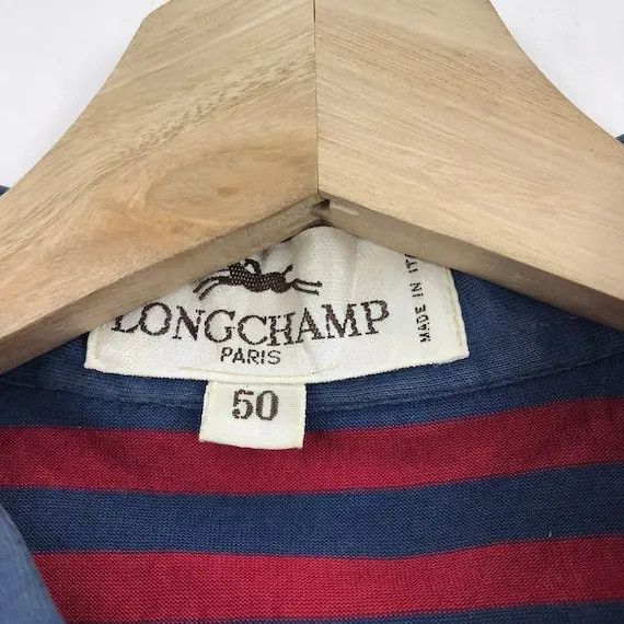 Longchamp Vtg 90’ LONGCHAMP PARIS Striped Made In ITALY Polo Tee Shirt Size US M / EU 48-50 / 2 - 5 Thumbnail