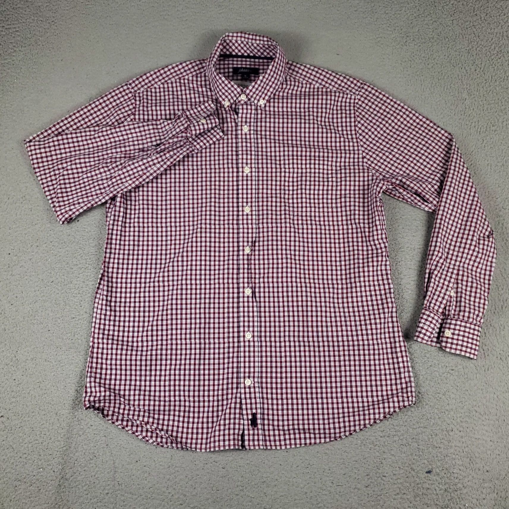 johnnie-O johnnie-O Shirt Mens XL Red Plaid Button-Up Long Sleeve Casual Business Workwear Size US XL / EU 56 / 4 - 2 Thumbnail