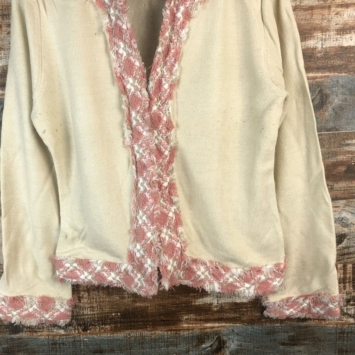 Homespun Knitwear × Japanese Brand DL Givors Pink Cardigan Knitwear #C682 Size M / US 6-8 / IT 42-44 - 6 Thumbnail
