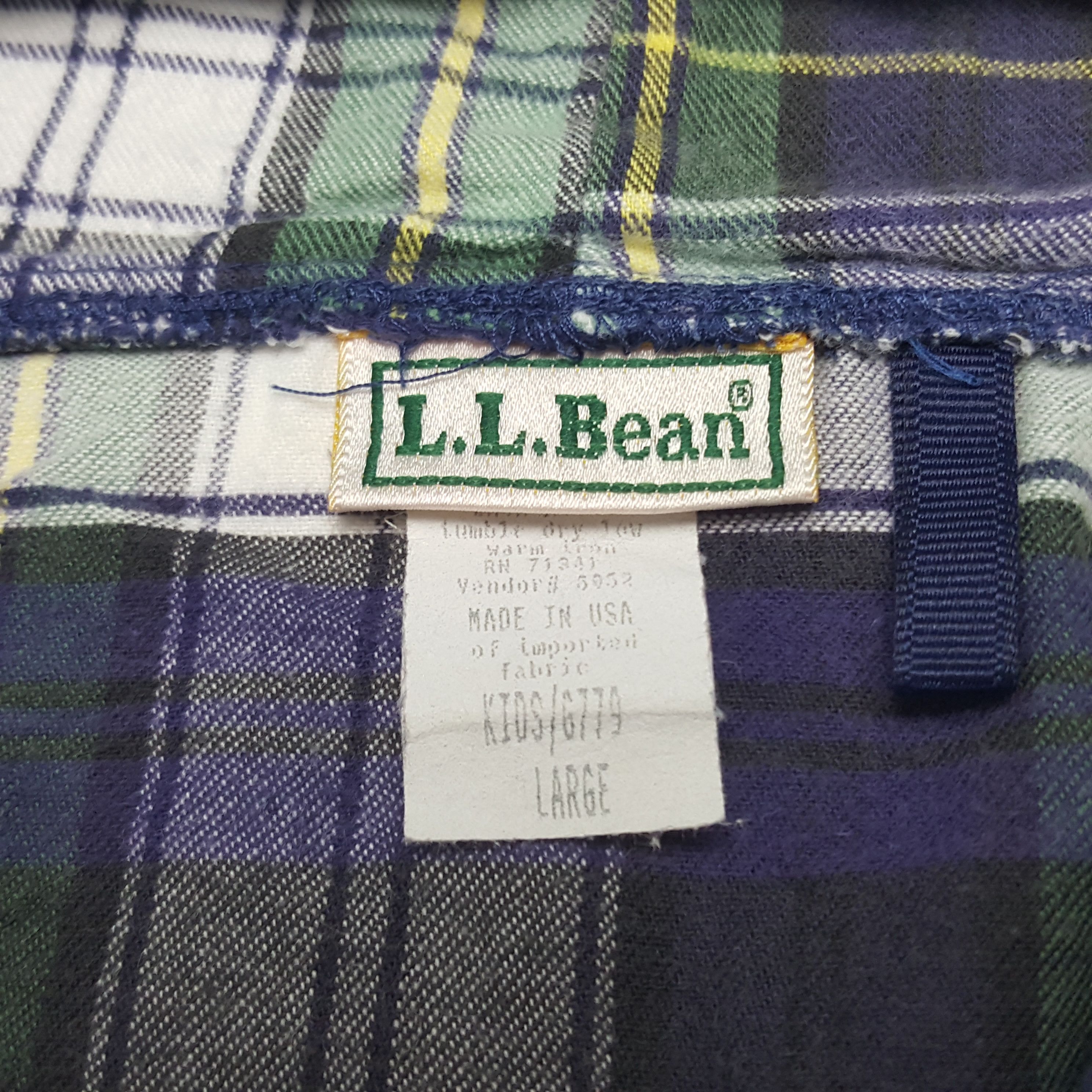 L.L. Bean × Vintage Vintage L.l. Bean American Brand Flannel Hoodies Size US M / EU 48-50 / 2 - 6 Thumbnail