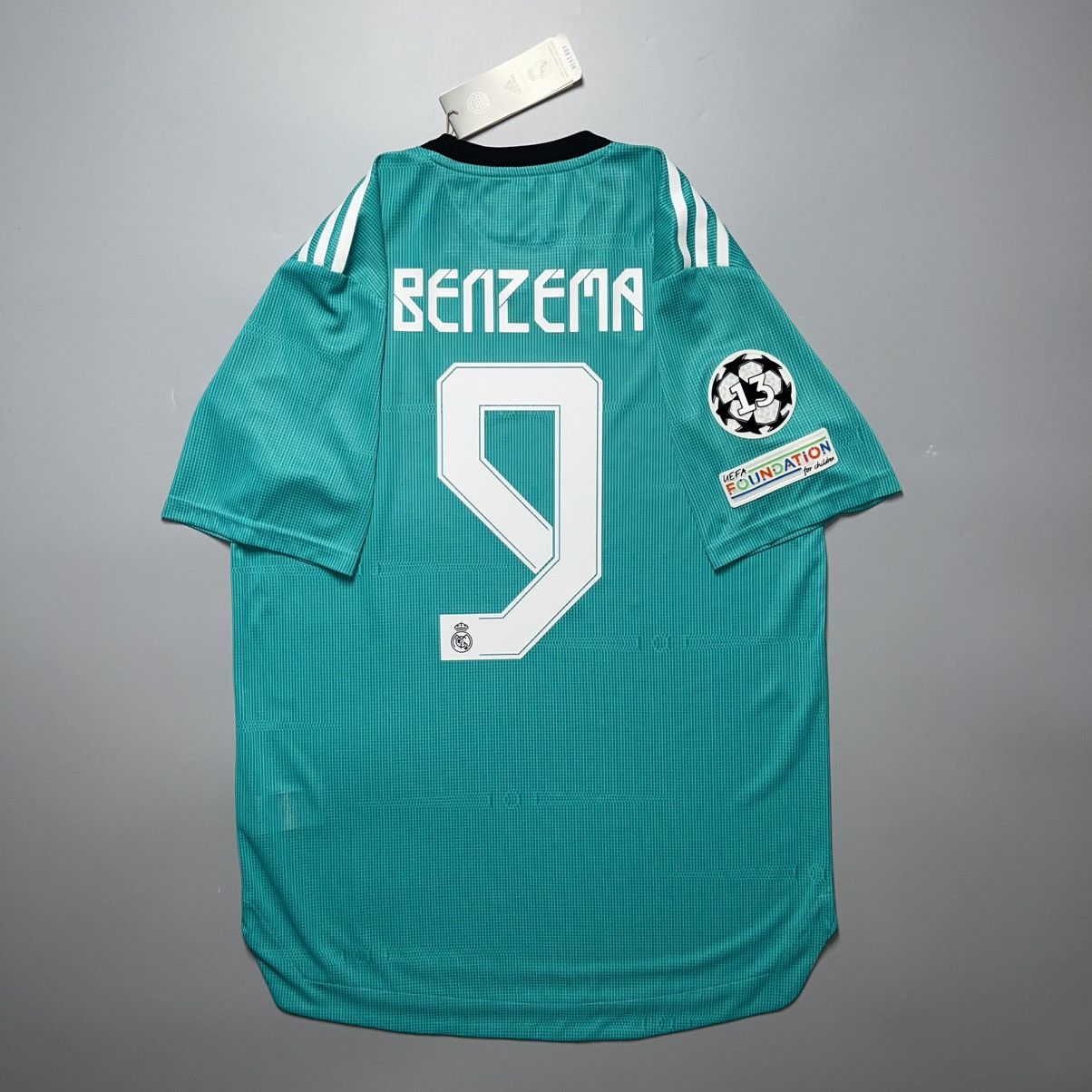 REAL MADRID ADIDAS 2021/2022 PLAYER ISSUE JERSEY #9 BENZEMA
