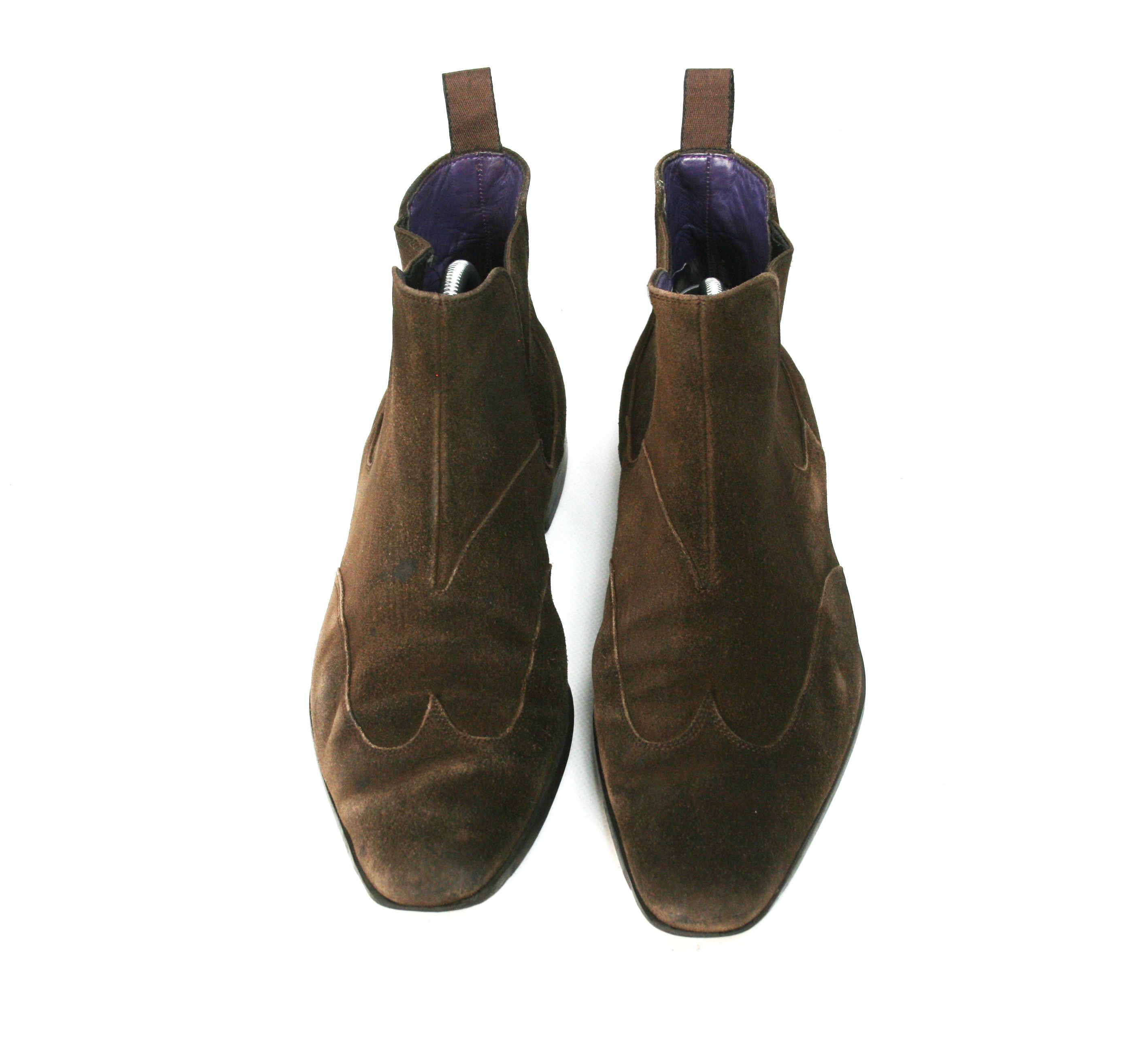 Santoni Suede Chelsea Boots Size US 9.5 / EU 42-43 - 6 Thumbnail