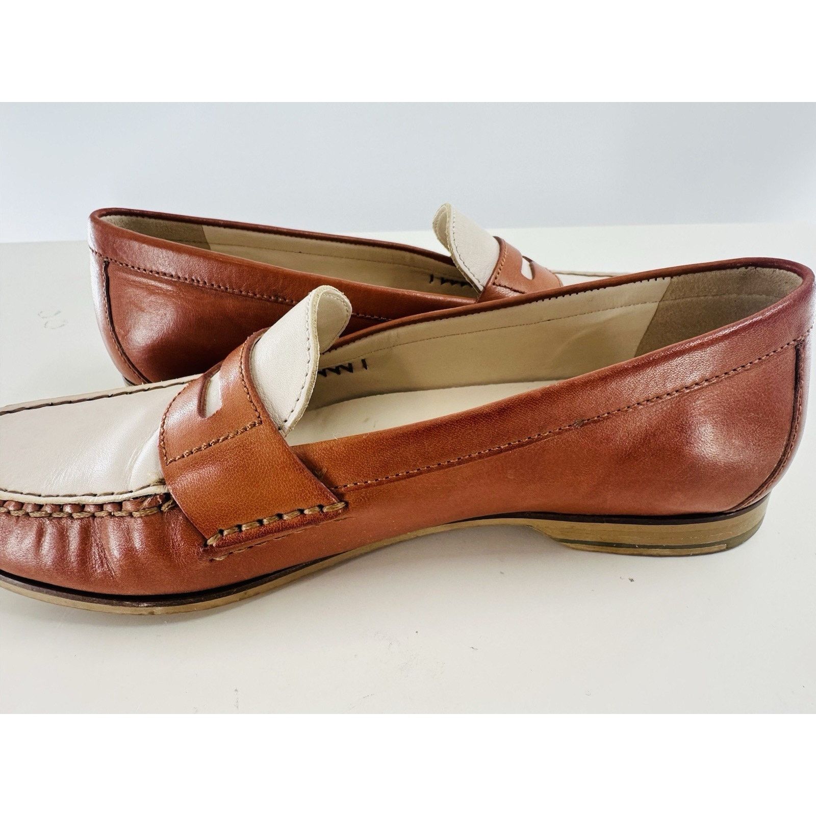 Cole Haan Cole Haan Womens Emmons Loafers II W06977 Tan Ivory Sz 7.5B Size US 7.5 / IT 37.5 - 8 Thumbnail