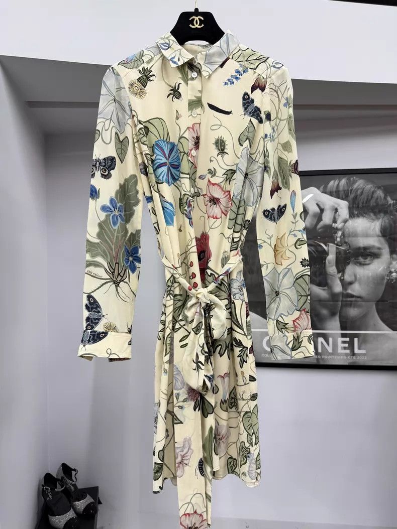 Gucci Gucci Silk printed tied dress Size XS / US 0-2 / IT 36-38 - 1 Thumbnail