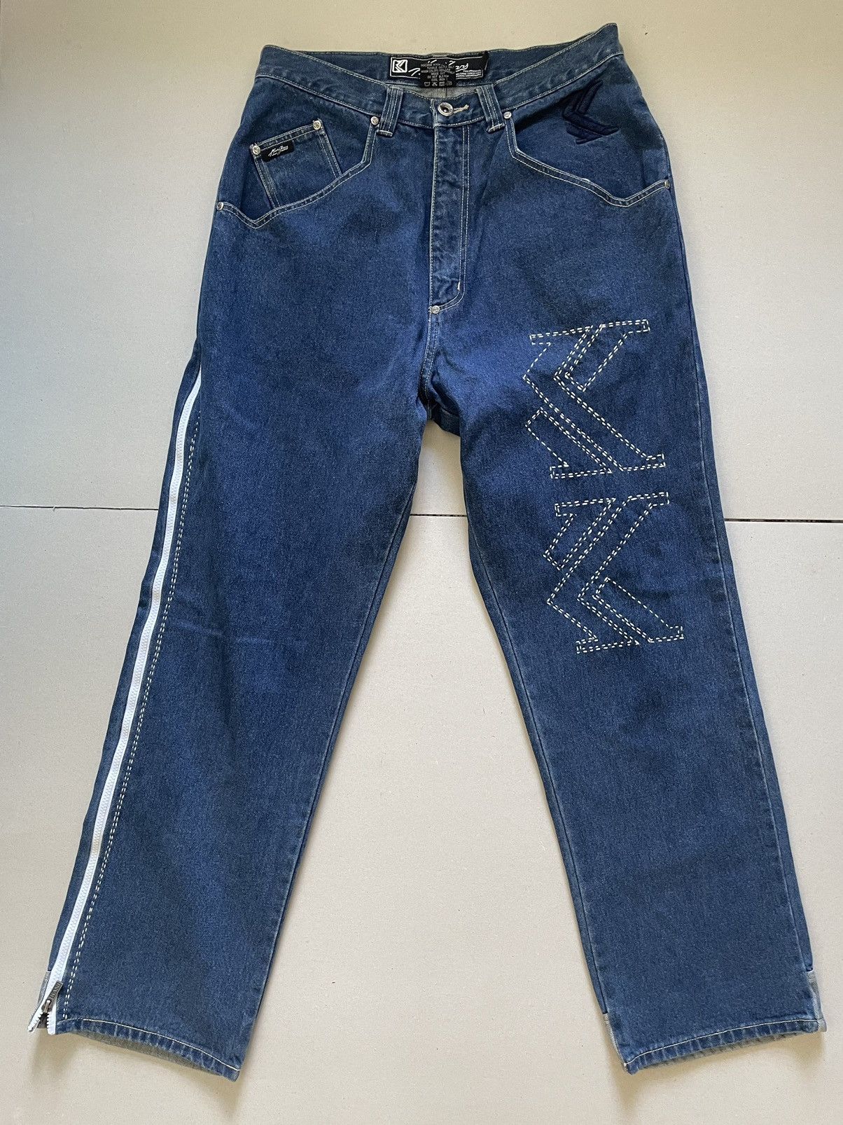 Karl Kani Vintage Karl Kani Zipper Custom Jeans karl kani jeans Size US 32 / EU 48 - 3 Thumbnail