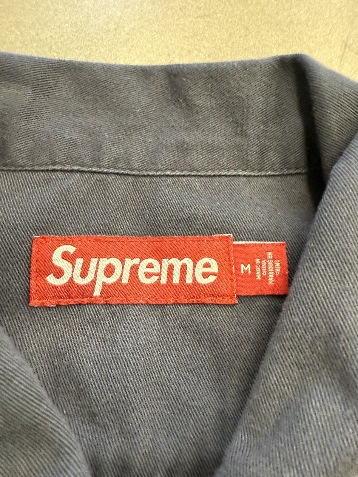 Supreme SS19 Supreme Reflective Stripe S/S Work Shirt Size US M / EU 48-50 / 2 - 9 Thumbnail