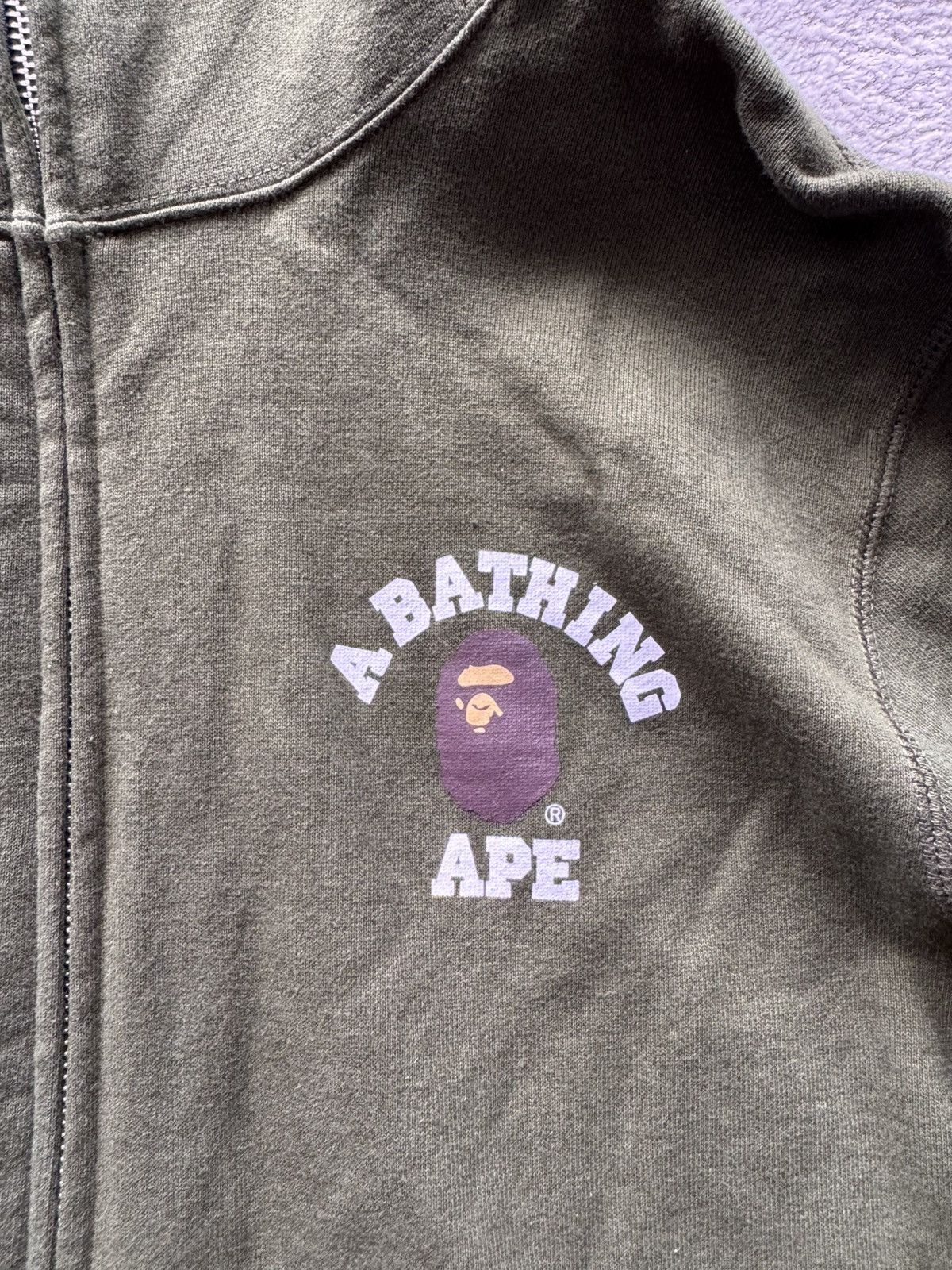 Bape College Logo Full Zip Hoodie Size US XL / EU 56 / 4 - 2 Thumbnail