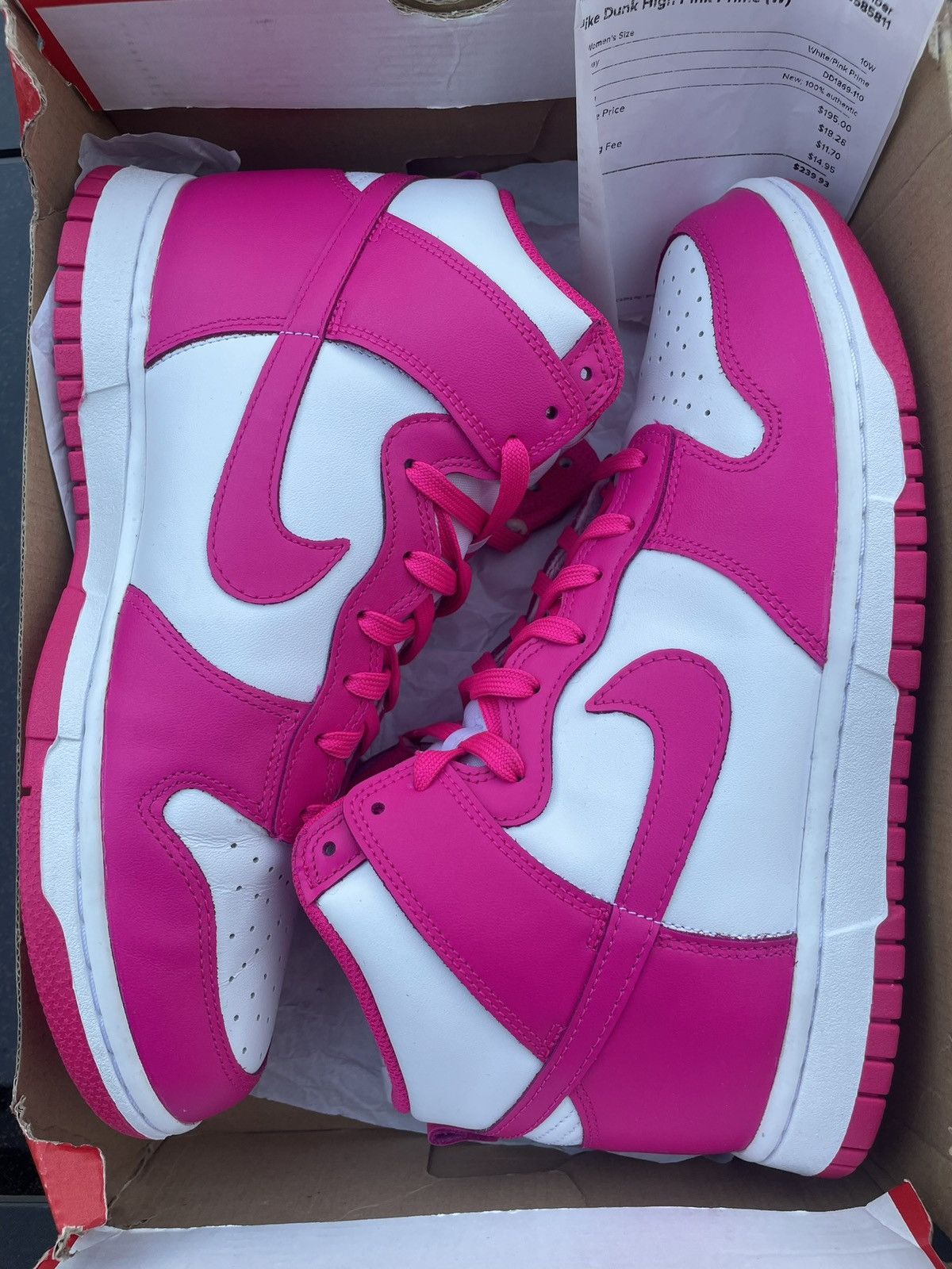 Nike Nike Dunk High Pink Prime Size US 10 / IT 40 - 1 Thumbnail