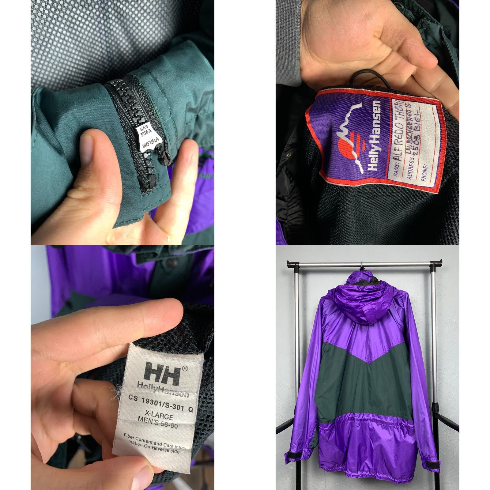 Helly Hansen Helly Hansen Windbreaker Jacket Mens XL Purple Vintage Size US XL / EU 56 / 4 - 8 Thumbnail