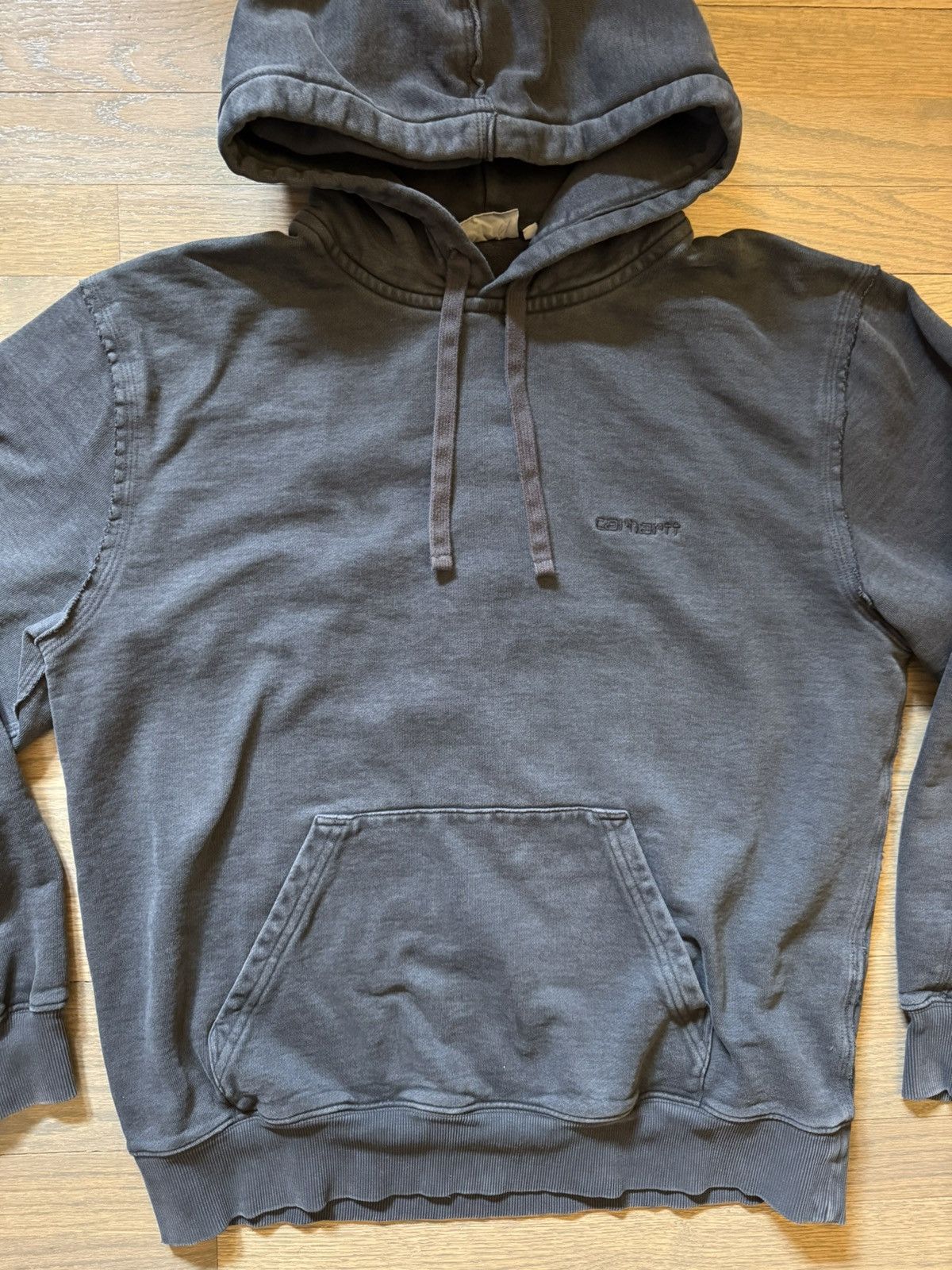 Carhartt Wip Carhartt WIP Faded Black Pullover Hoodie Size US M / EU 48-50 / 2 - 2 Thumbnail