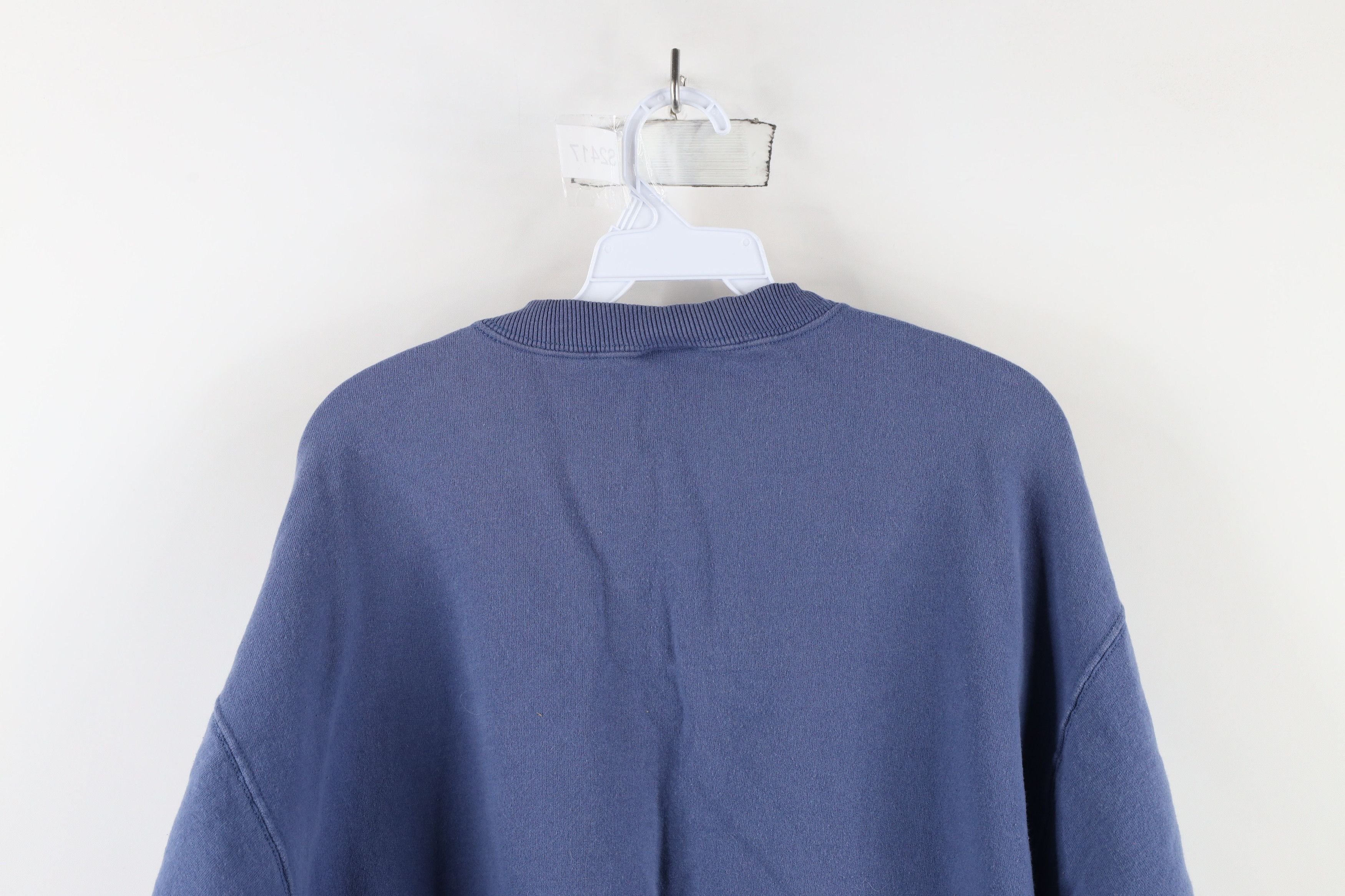 Vintage Vintage 90s Streetwear Blank Crewneck Sweatshirt Periwinkle Size US L / EU 52-54 / 3 - 10 Thumbnail