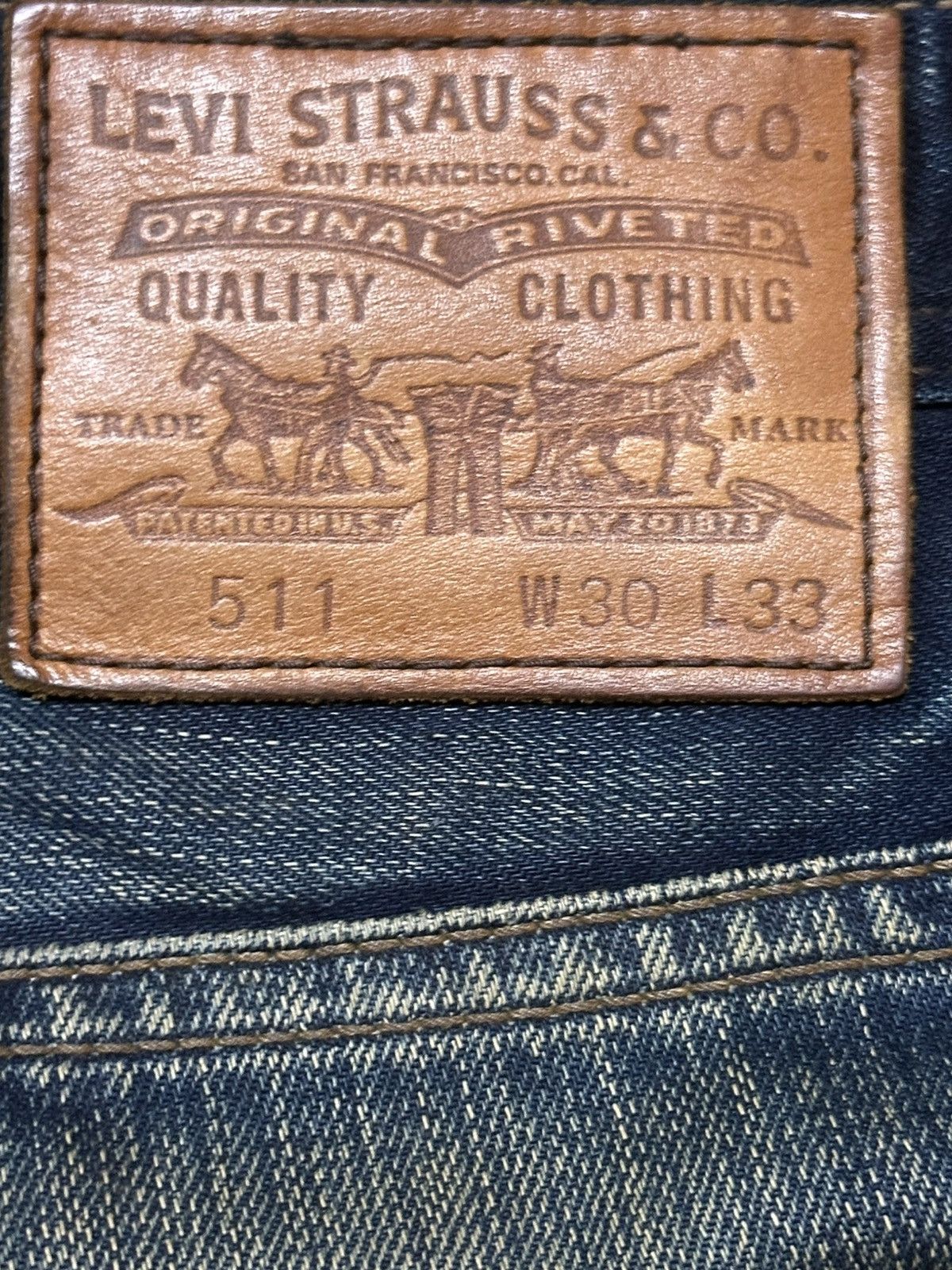 Levi's Vintage Levis 511 Mud Wash Faded Style Classic Jeans Size US 30 / EU 46 - 9 Thumbnail