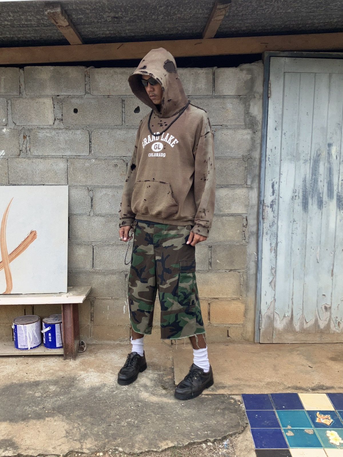 Gildan × StraightFaded Hoodie faded & destroy.🔪 Size US XL / EU 56 / 4 - 19 Thumbnail