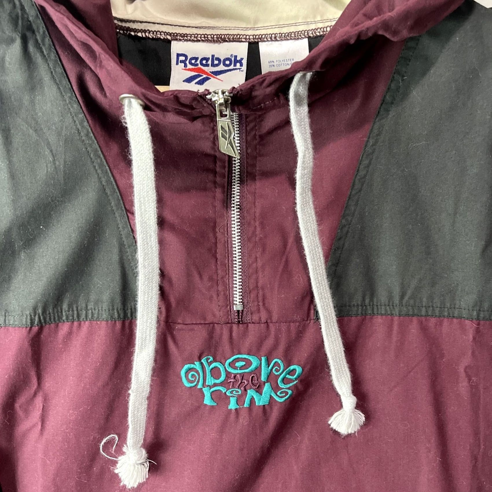 Reebok VINTAGE Reebok Jacket Mens 2XL XXL Hooded Anorak Purple Above The Rim Basketball Jacket Size US XXL / EU 58 / 5 - 4 Thumbnail