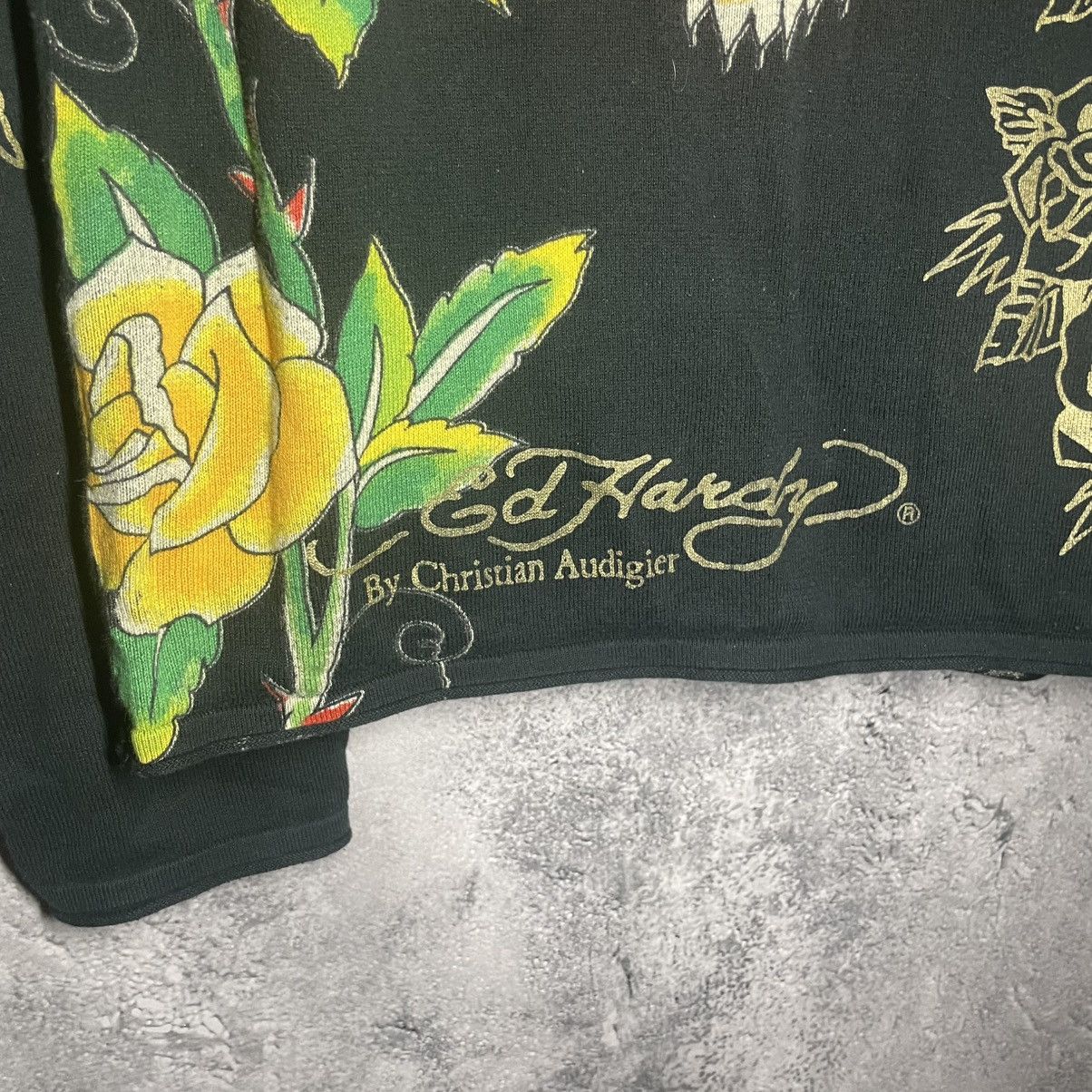 Christian Audigier × Ed Hardy × Vintage Vintage Ed Hardy by Christian Audigier Hoodie Y2K Size M / US 6-8 / IT 42-44 - 6 Thumbnail