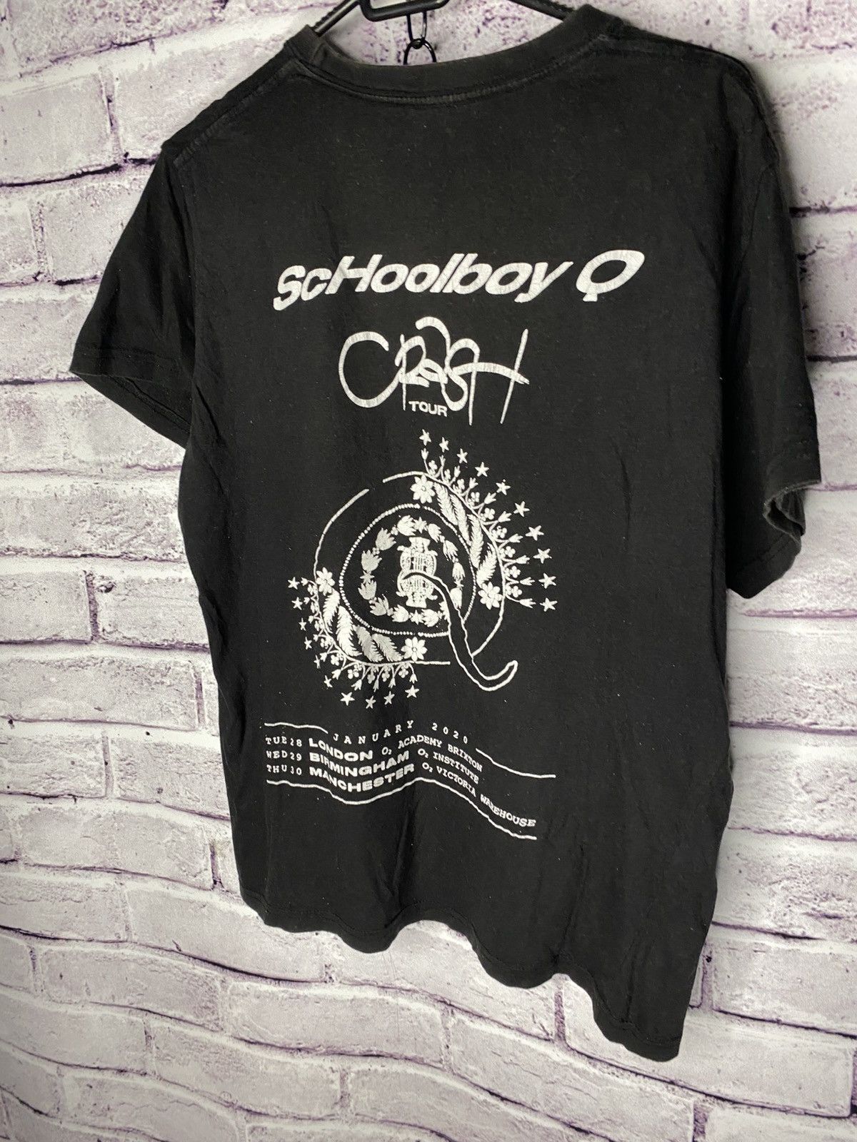 Band Tees Men's T-Shirt TDE Schoolboys Q Blank Crast UK Tour 2020 Size US M / EU 48-50 / 2 - 8 Thumbnail