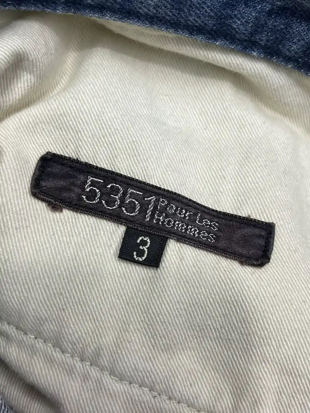 5351 POUR LES HOMMES × If Six Was Nine × Le Grande Bleu (L.G.B.) STEALS💥VINTAGE 5351 HOMMES Distressed Spliced Studded Flare Size US 31 - 21 Thumbnail