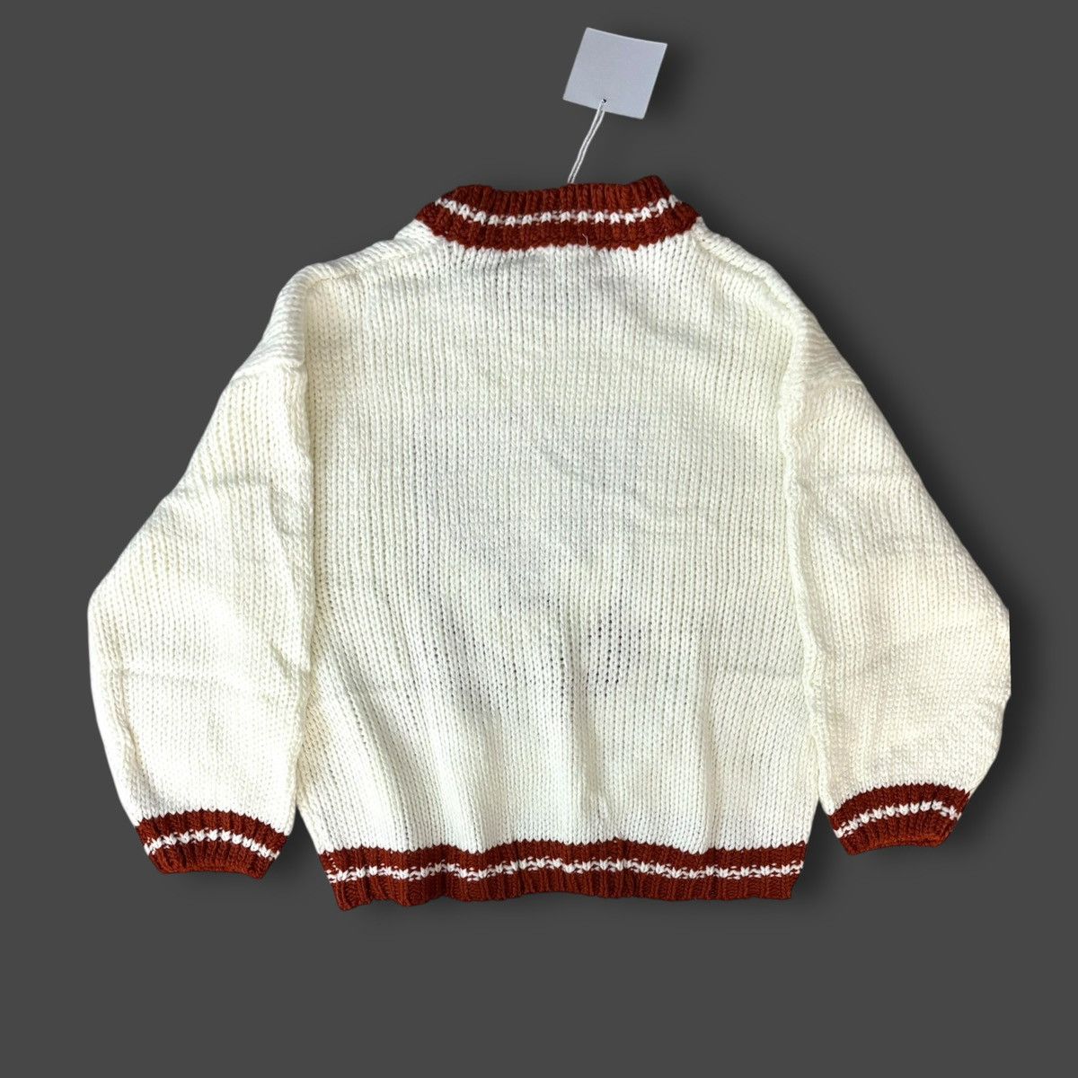 Other BaeVely Women’s Cream Rust Knit Tennis Sweater Sz L Size L / US 10 / IT 46 - 6 Thumbnail