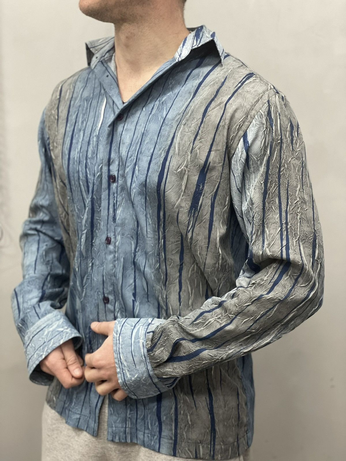 Issey Miyake × Vintage ASYMMETRIC shirt button up ISSEY STYLE JAPAN BRAND Y2K Size US S / EU 44-46 / 1 - 2 Thumbnail