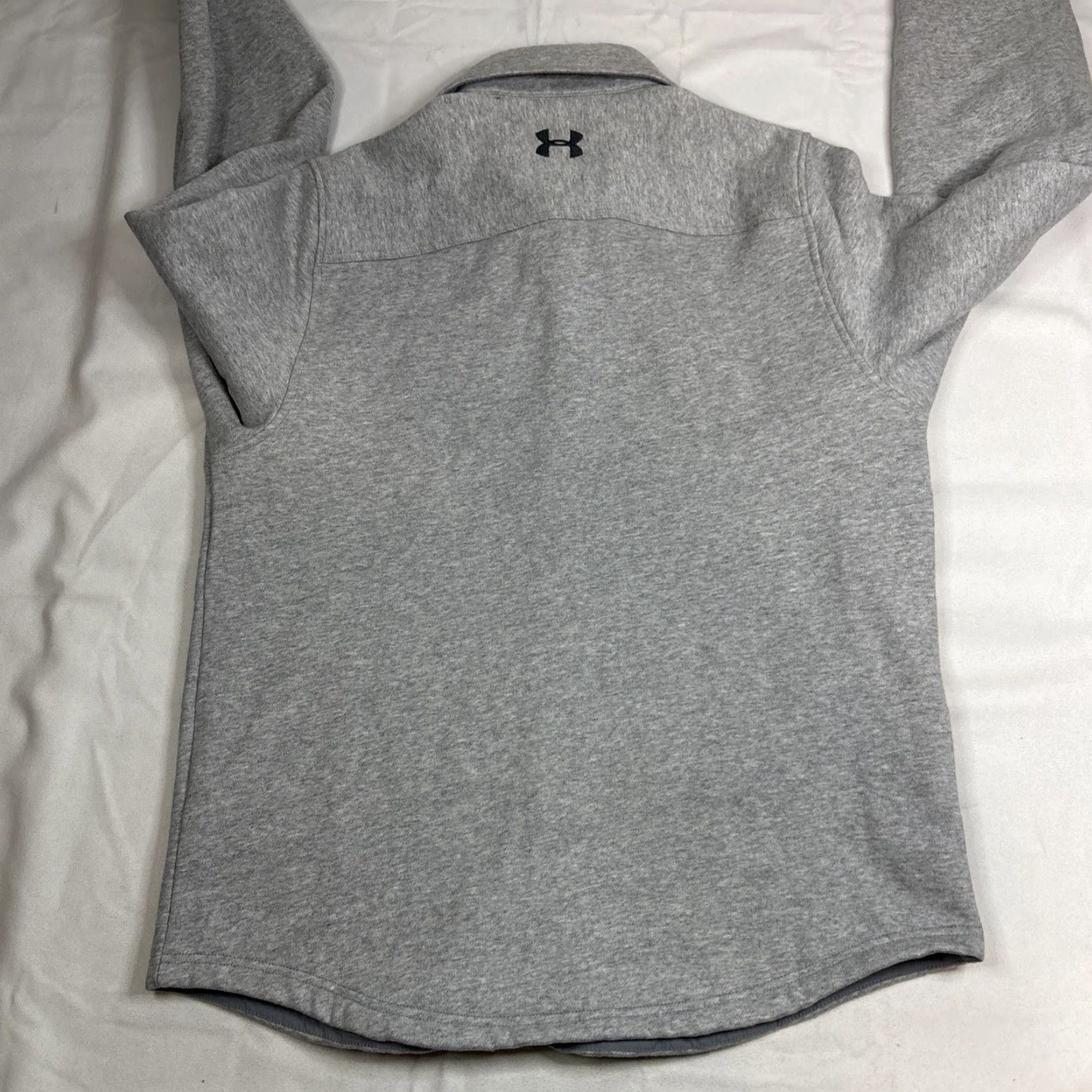 Under Armour Under Armour Shirt Shacket Fleece Flannel Gray Large Men's Button-Up Collar Spread Long Sleeve Pockets Casual Outdoor Cold Gear Size US L / EU 52-54 / 3 - 7 Thumbnail