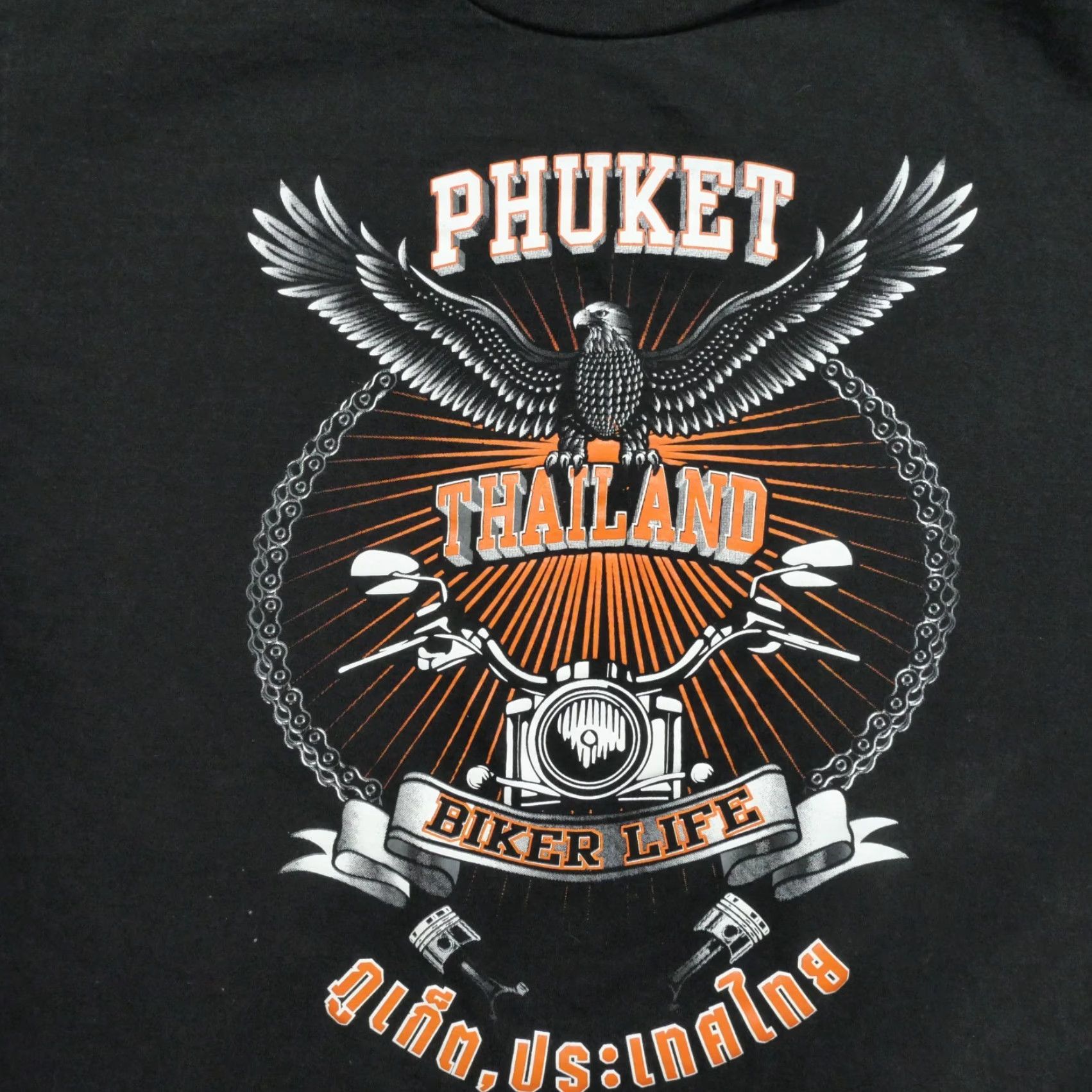 Vintage VINTAGE Phuket Thailand T Shirt Mens XL Black Motorcycle Biker Adult Y2K Size US XL / EU 56 / 4 - 2 Thumbnail