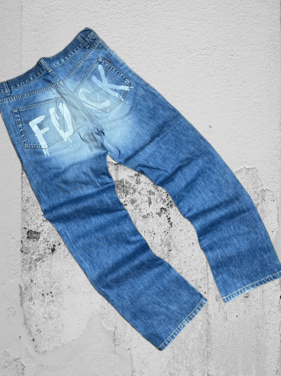 Japanese Brand × Vintage CRAZY Rivington Y2K 90s BAGGY Distressed Dirty Vintage Jeans Size US 32 / EU 48 - 1 Thumbnail