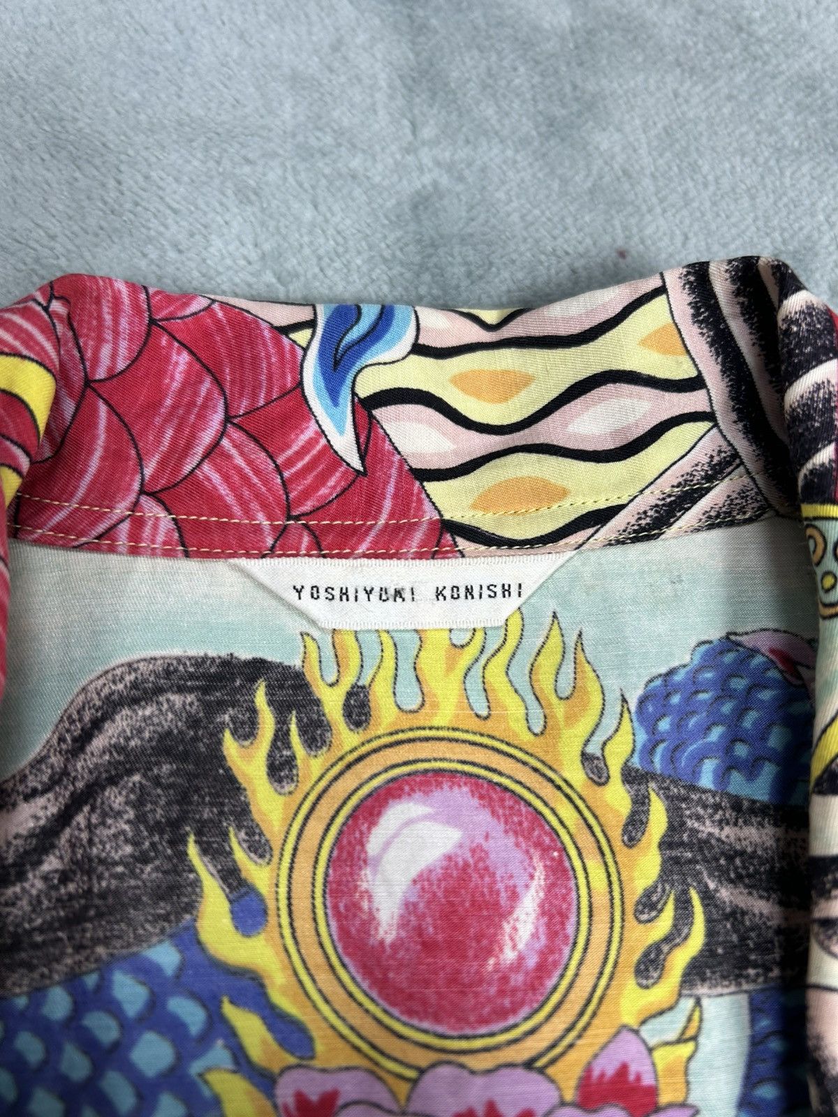 Yoshiyuki Konishi Vintage Yoshiyuki Konishi Bold Dragon Tatoo Style Button Up Size US L / EU 52-54 / 3 - 6 Thumbnail