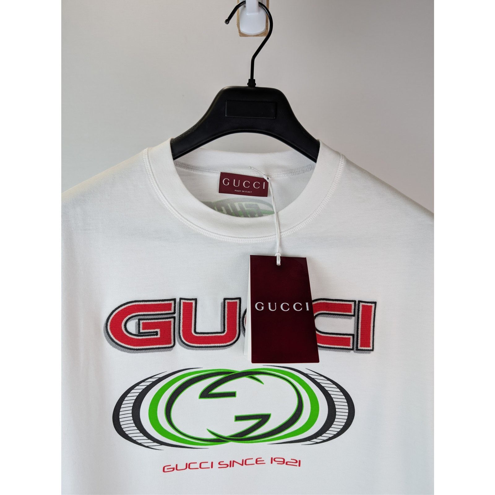 Gucci o1rshd1 Q:2 / Logo-Print Cotton Jersey T-shirt in White Size US M / EU 48-50 / 2 - 7 Thumbnail