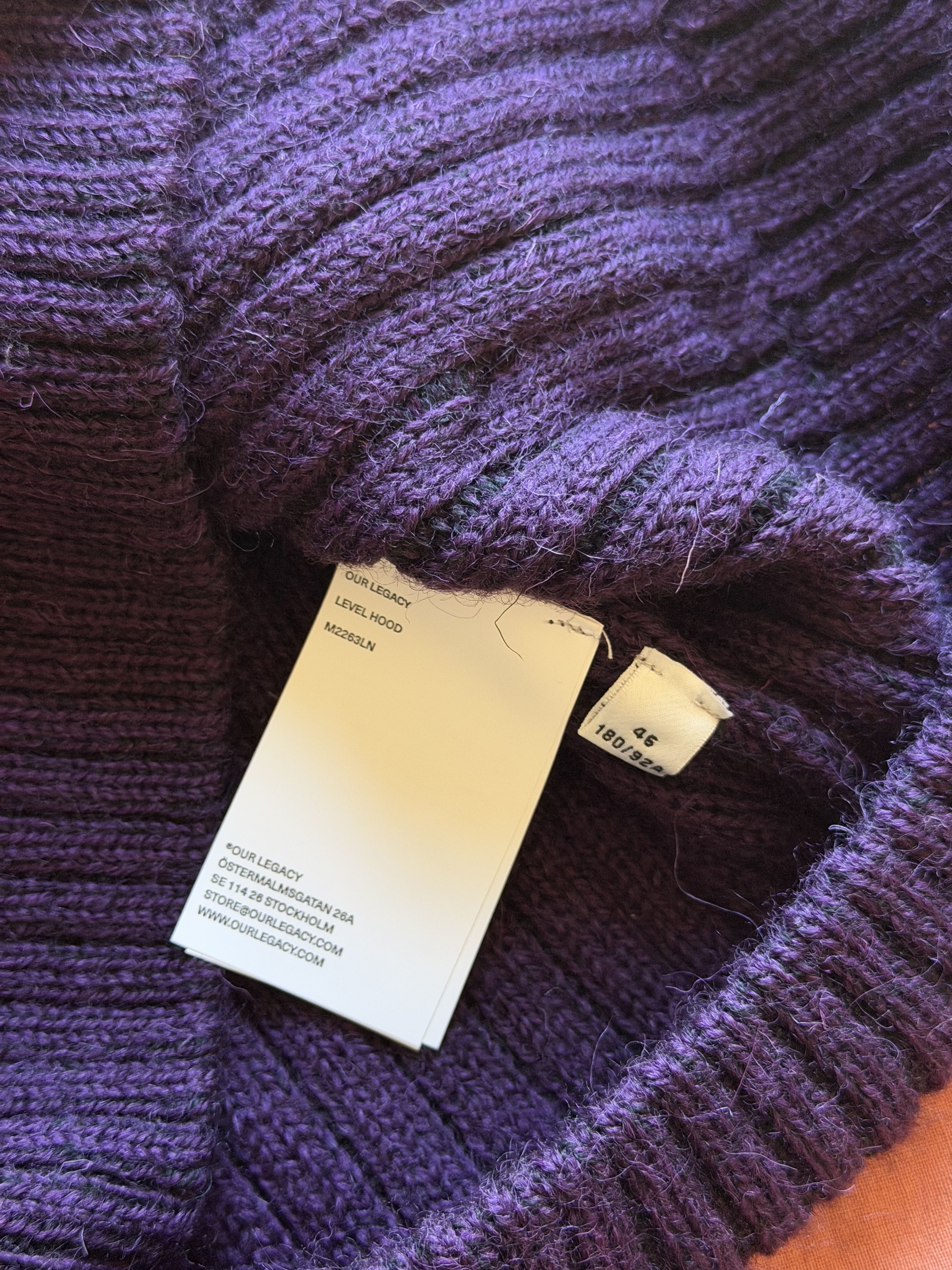 Our Legacy Our Legacy Level Hooded Sweater in Violet Stipe Isles Wool Size US S / EU 44-46 / 1 - 8 Thumbnail