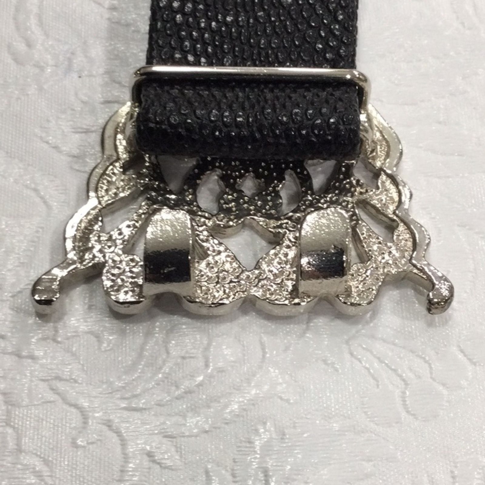Other Black Belt w/Silver Plated Art Decor Buckle 32 Inches Size ONE SIZE - 9 Thumbnail