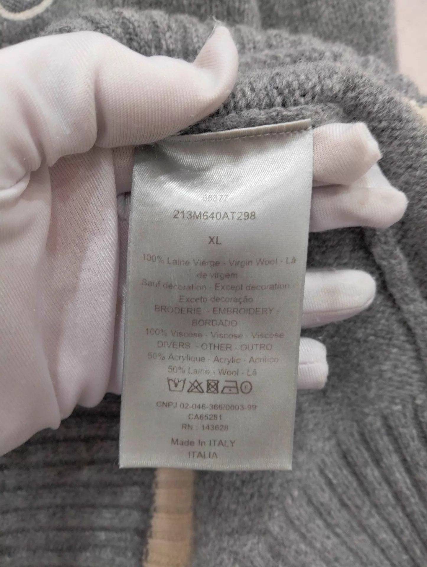 Dior DIOR Logo Embroidered Wool Long-Sleeve Sweater XL Size XL / US 12-14 / IT 48-50 - 5 Thumbnail