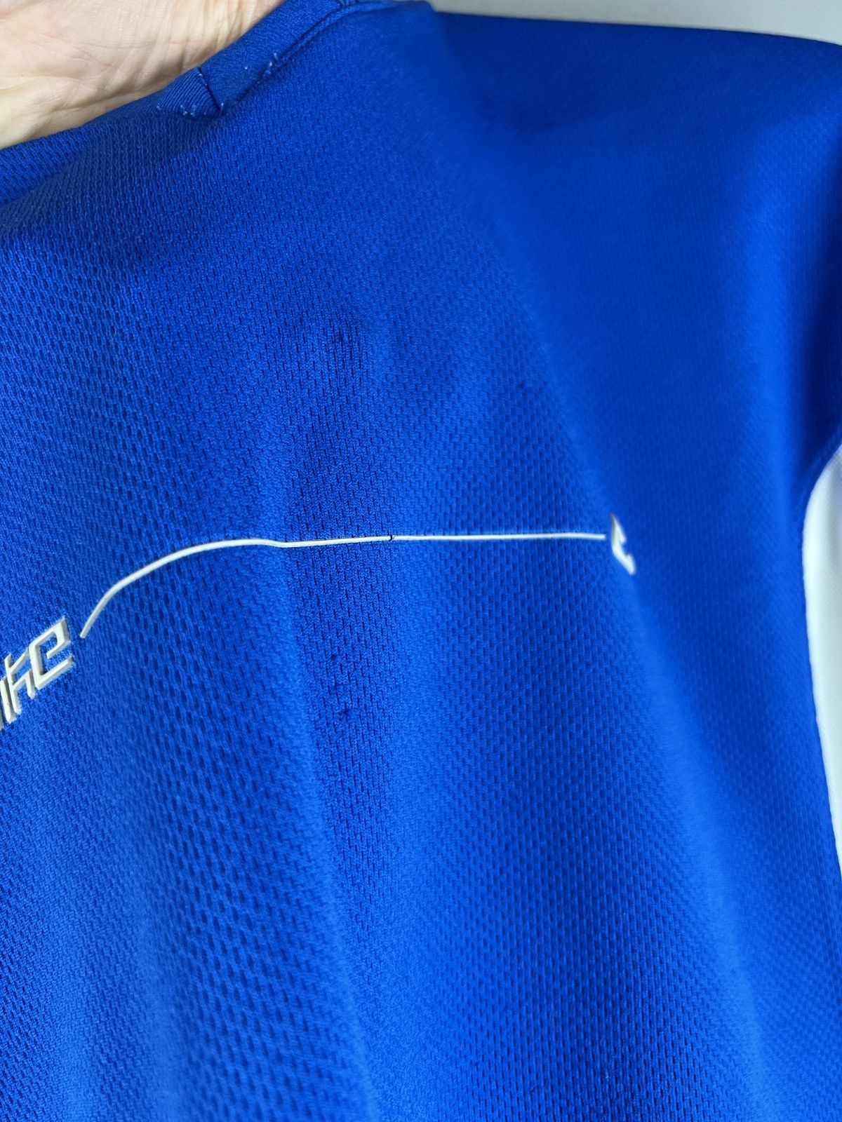 Nike × Vintage Vintage Y2K 90s Nike Air Center Swoosh Nylon jersey Size US M / EU 48-50 / 2 - 5 Thumbnail