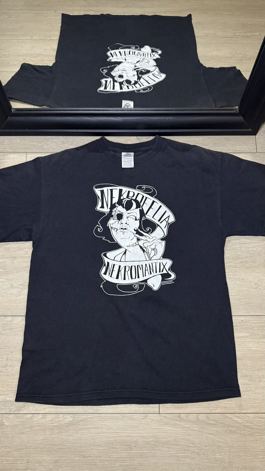 Affliction Vintage / Y2K Nekromantiks Women Smoking Band Shirt Size US L / EU 52-54 / 3 - 1 Thumbnail