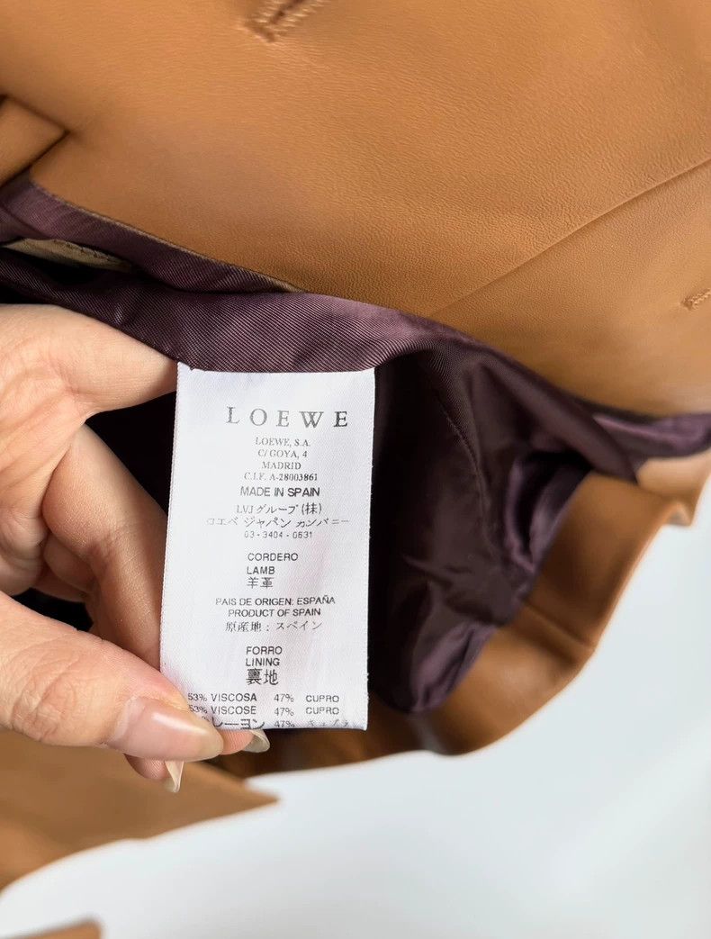 Loewe LOEWE Caramel colored lamb skin coat Size L / US 10 / IT 46 - 8 Thumbnail
