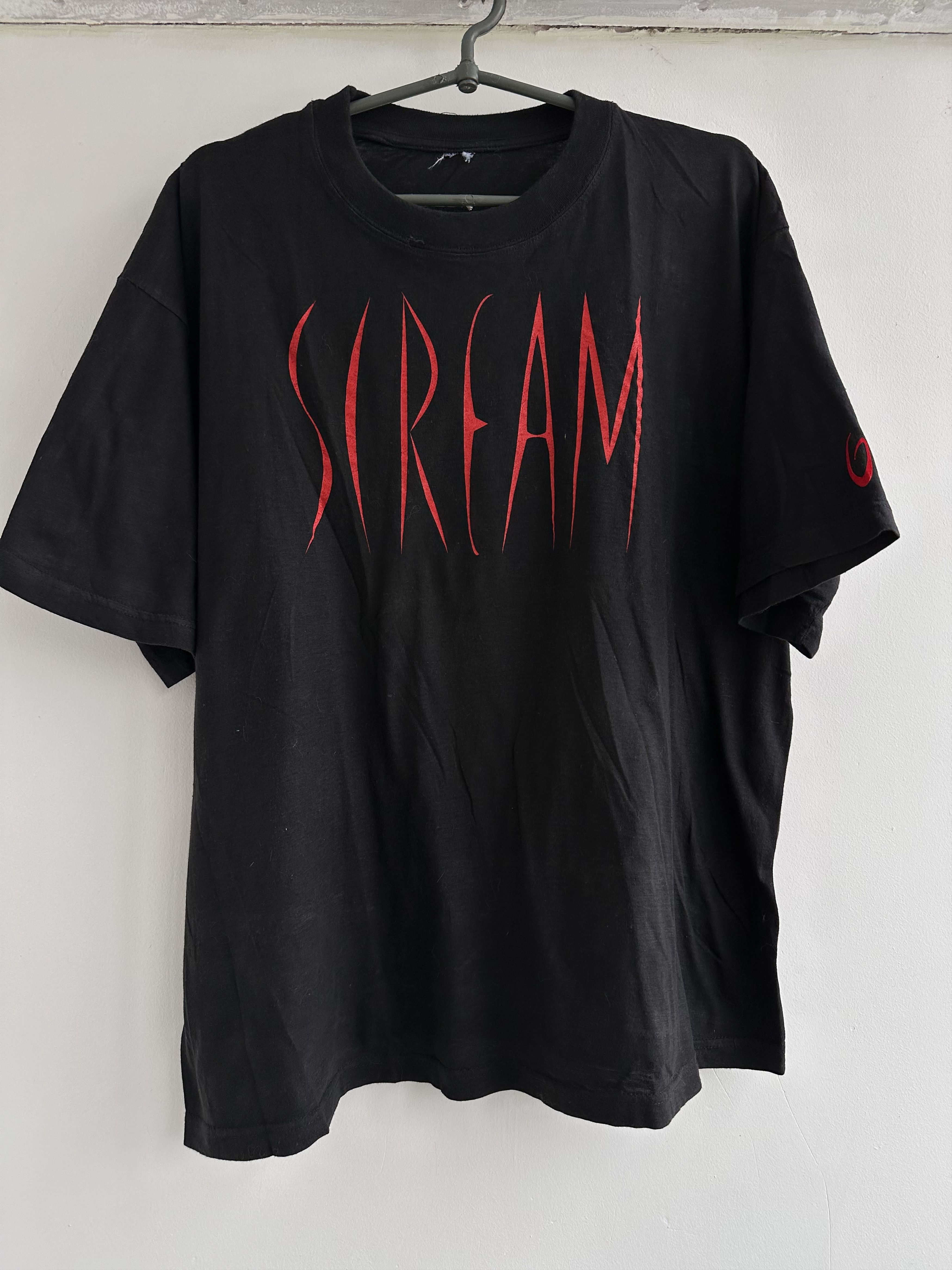 image of Scream Vintage T Shirt Movie 90's in Black, Men's (Size XL)